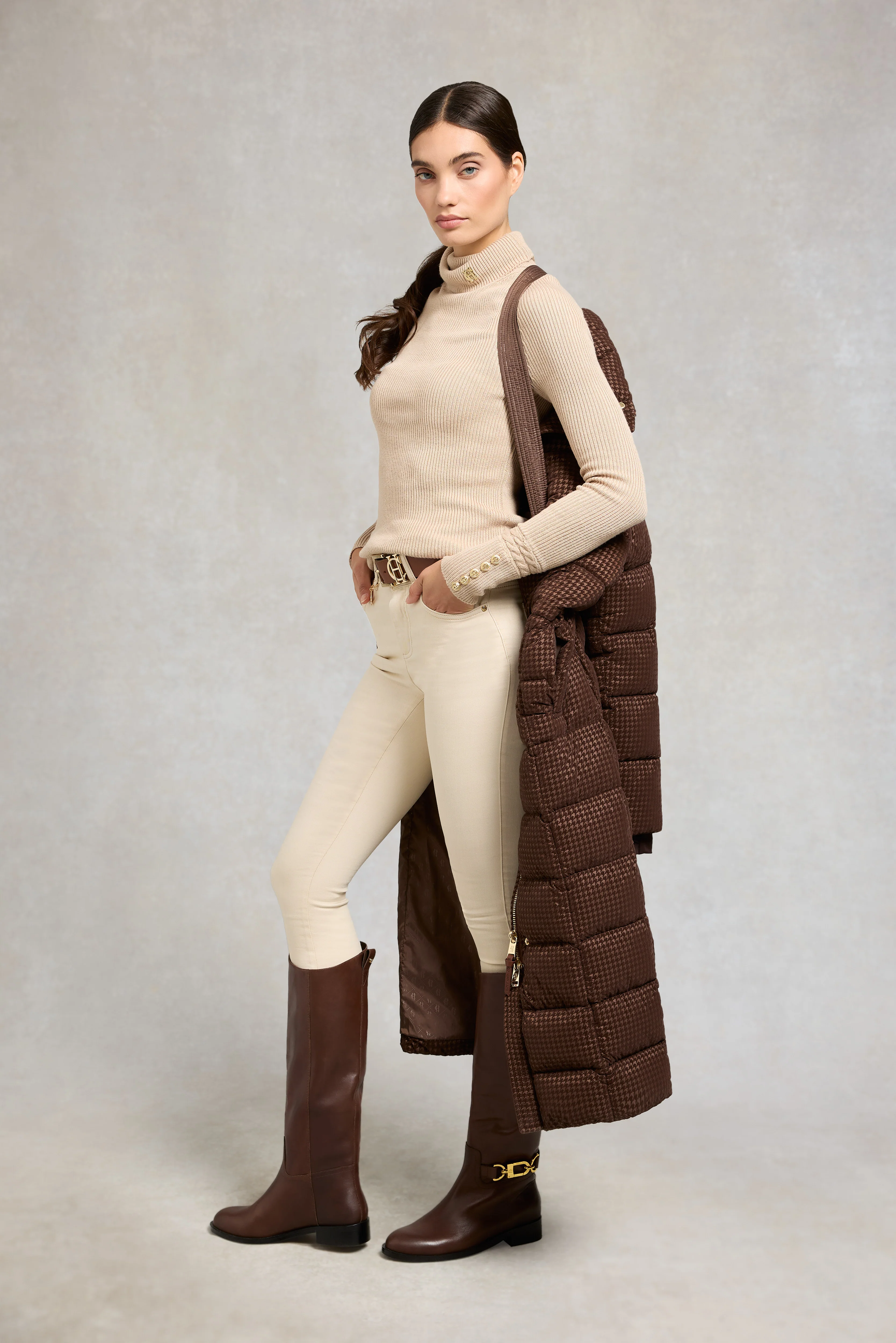 Crawford Longline Coat (Cocoa Mini Flock) - Image 7