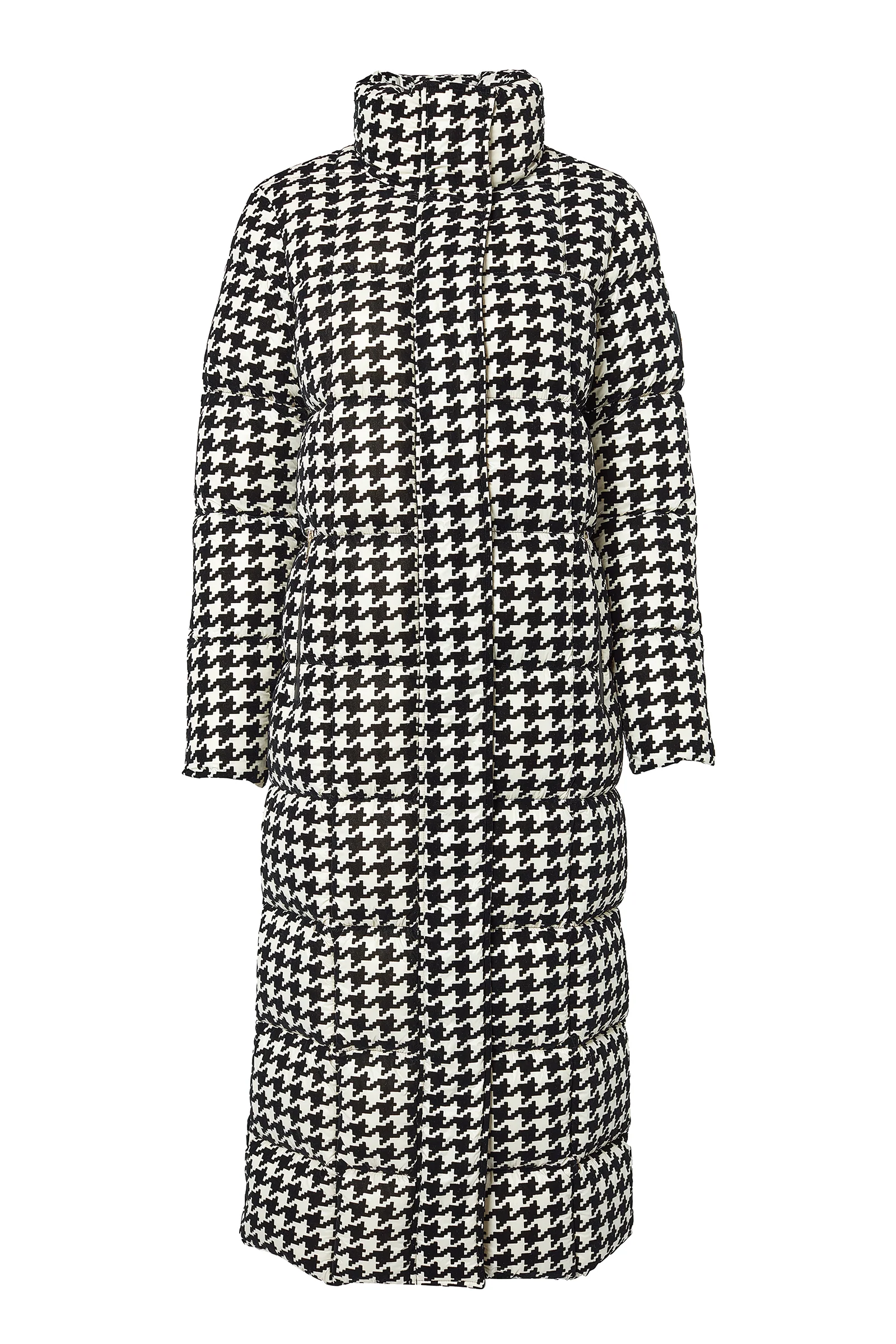 Crawford Longline Coat (Ecru Houndstooth) - Image 4