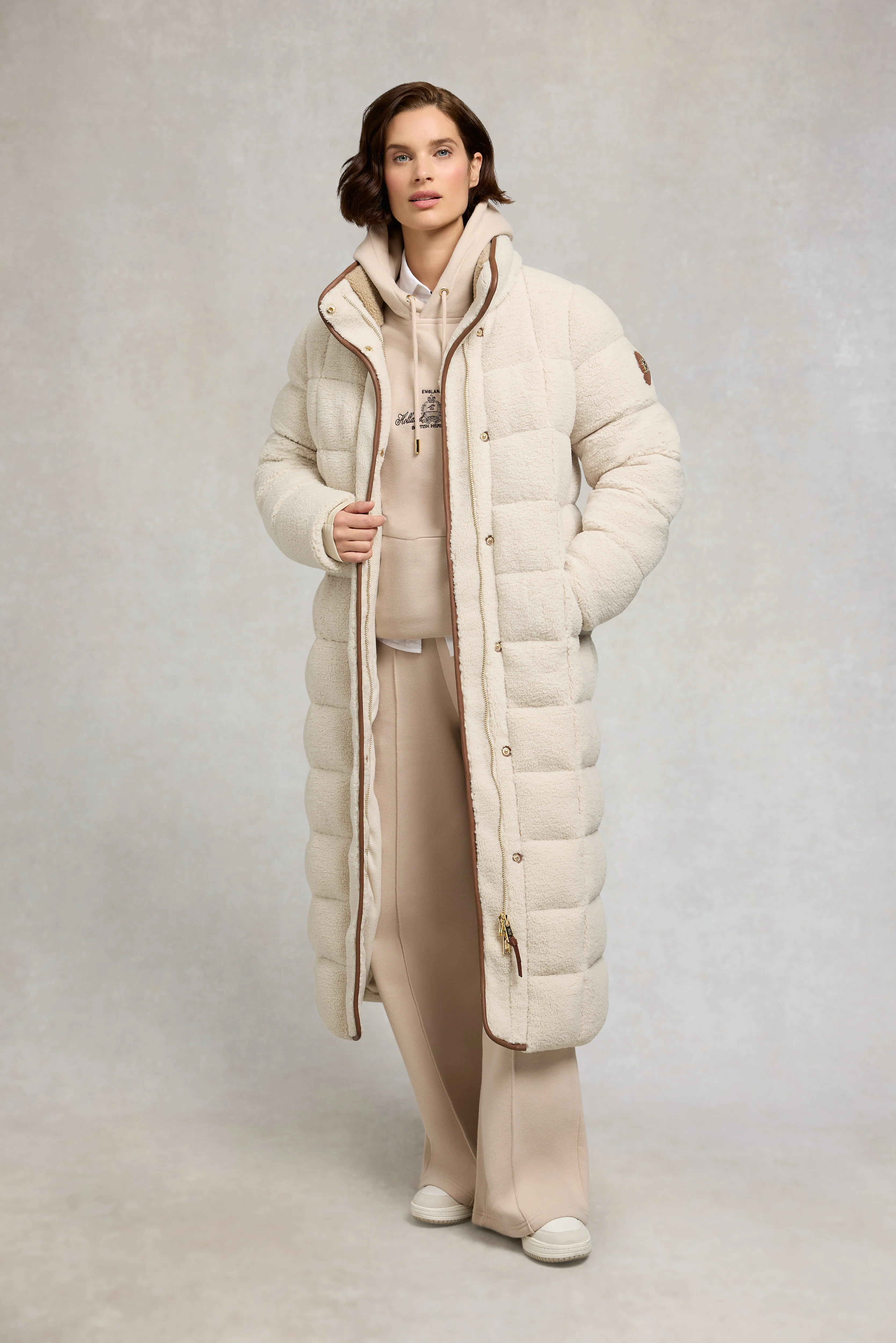 Crawford Longline Coat (Natural Borg) - Image 2