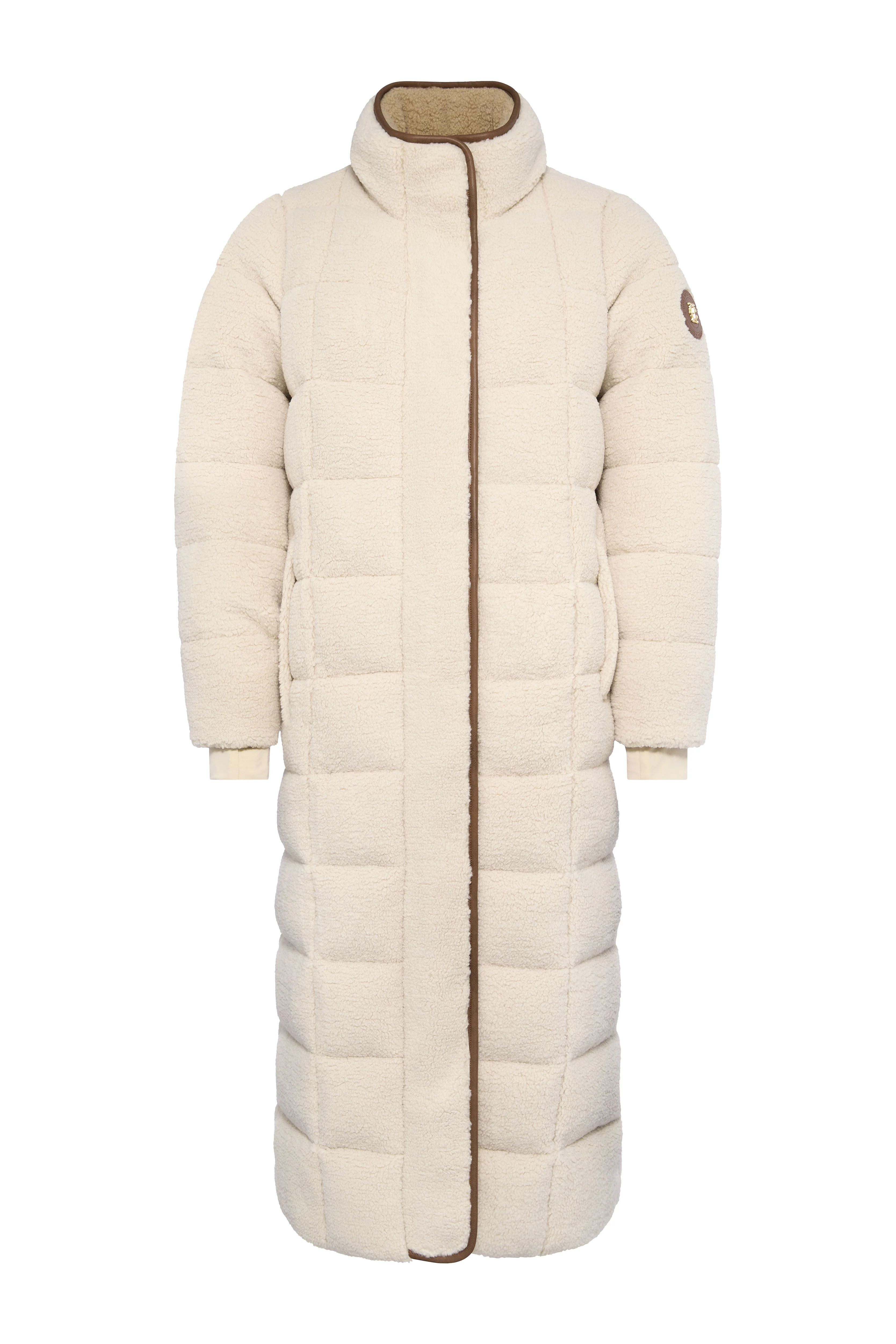 Crawford Longline Coat (Natural Borg) - Image 4