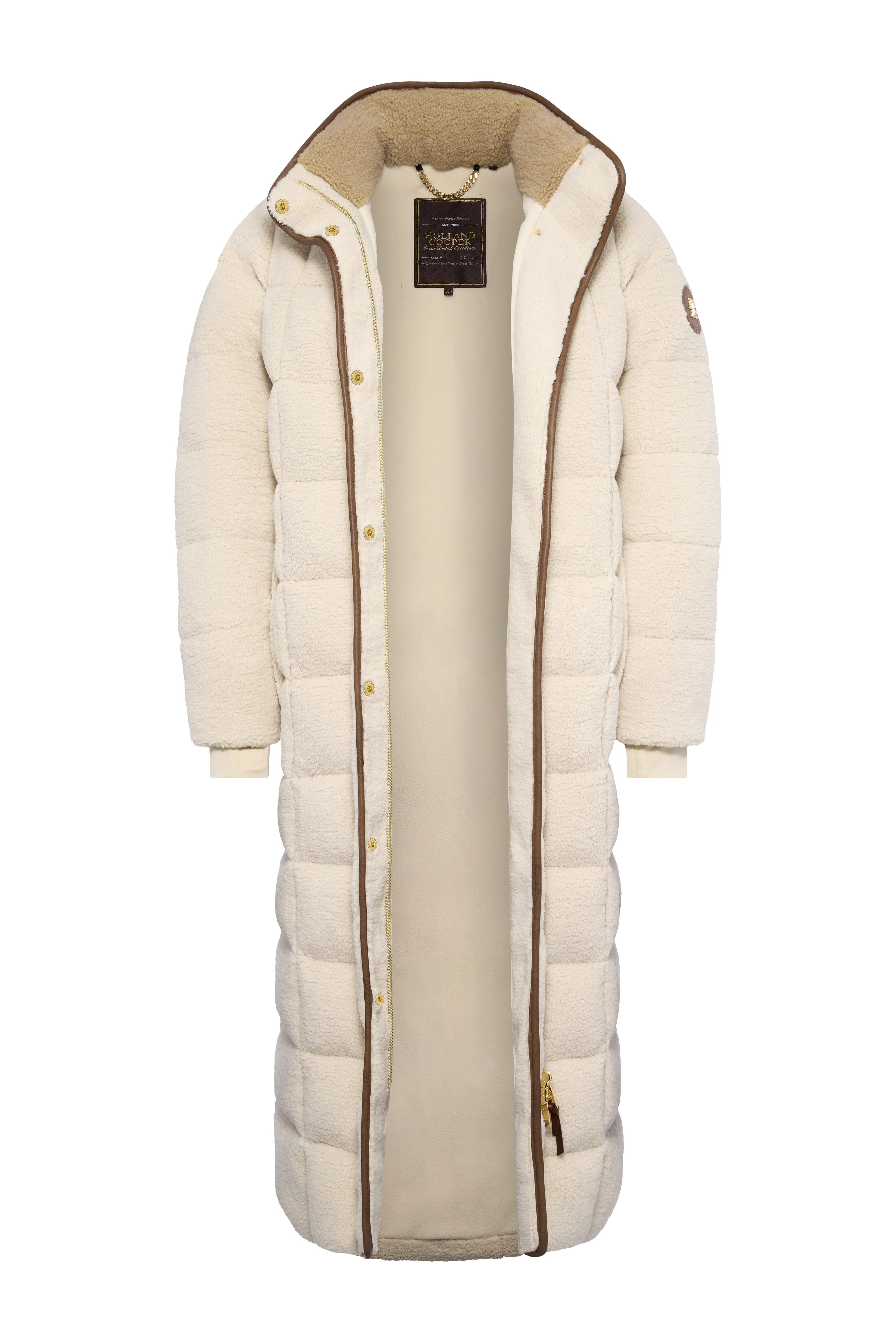 Crawford Longline Coat (Natural Borg) - Image 7