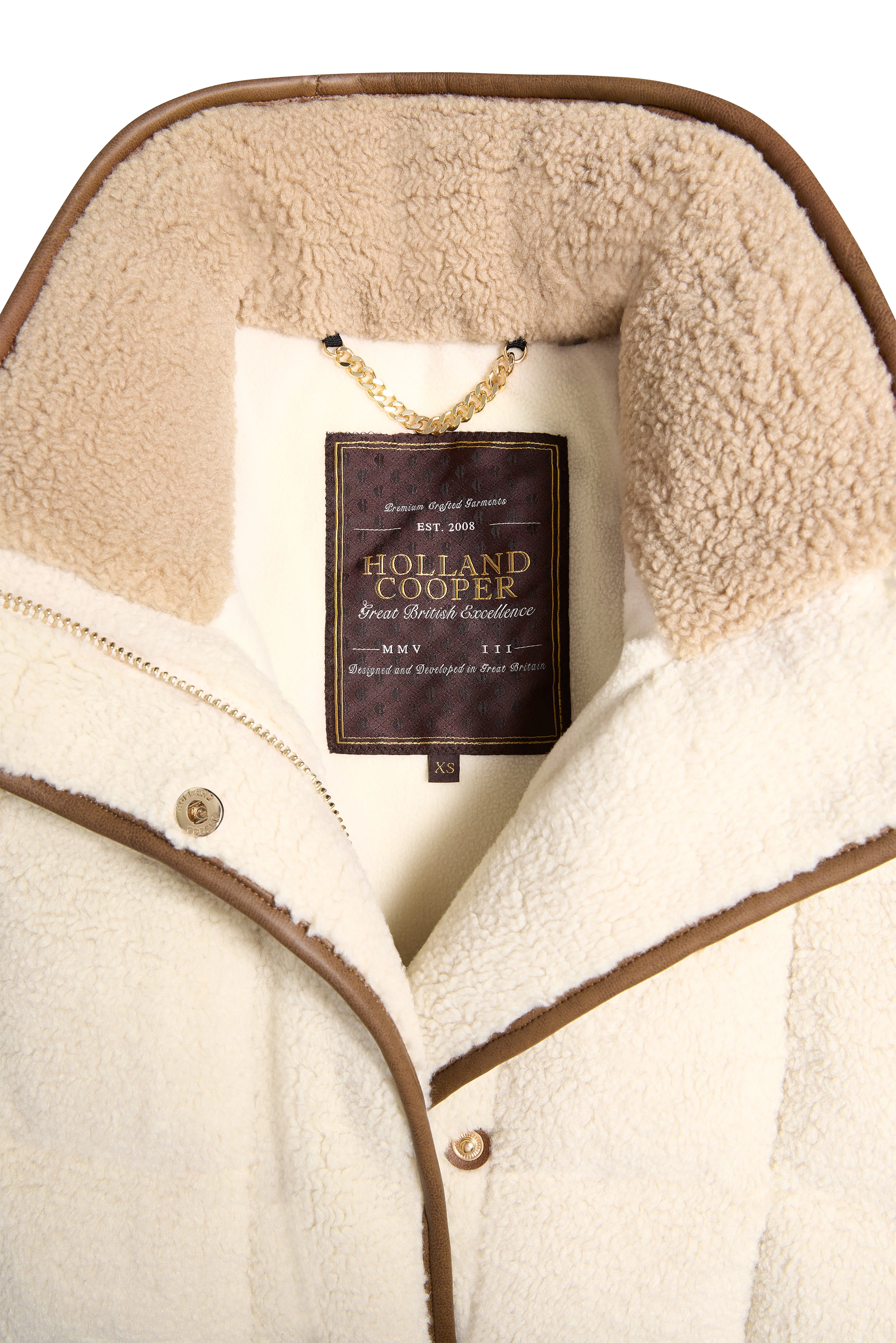 Crawford Longline Coat (Natural Borg) - Image 8