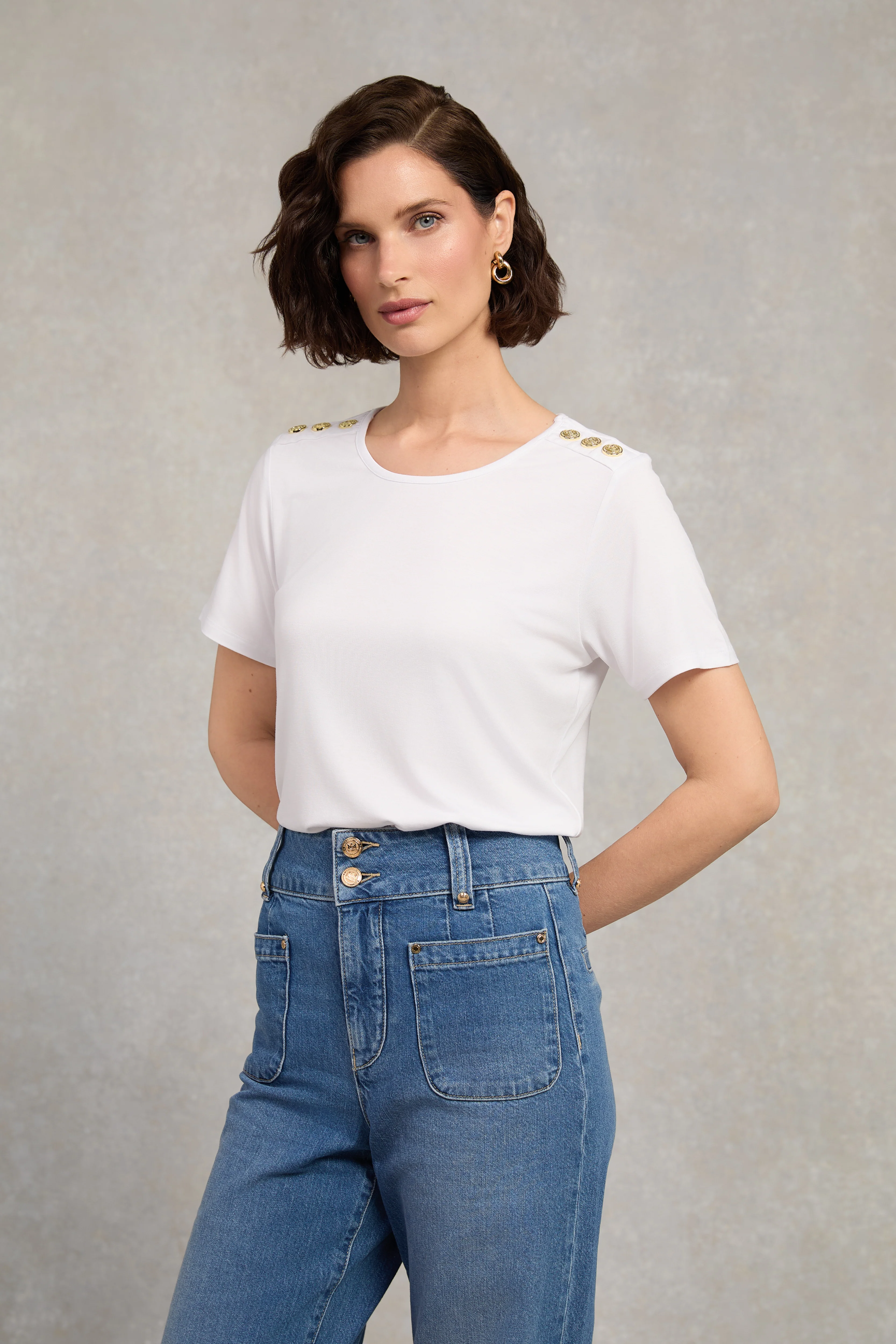Relax Fit Crew Neck Tee (White) - Image 3