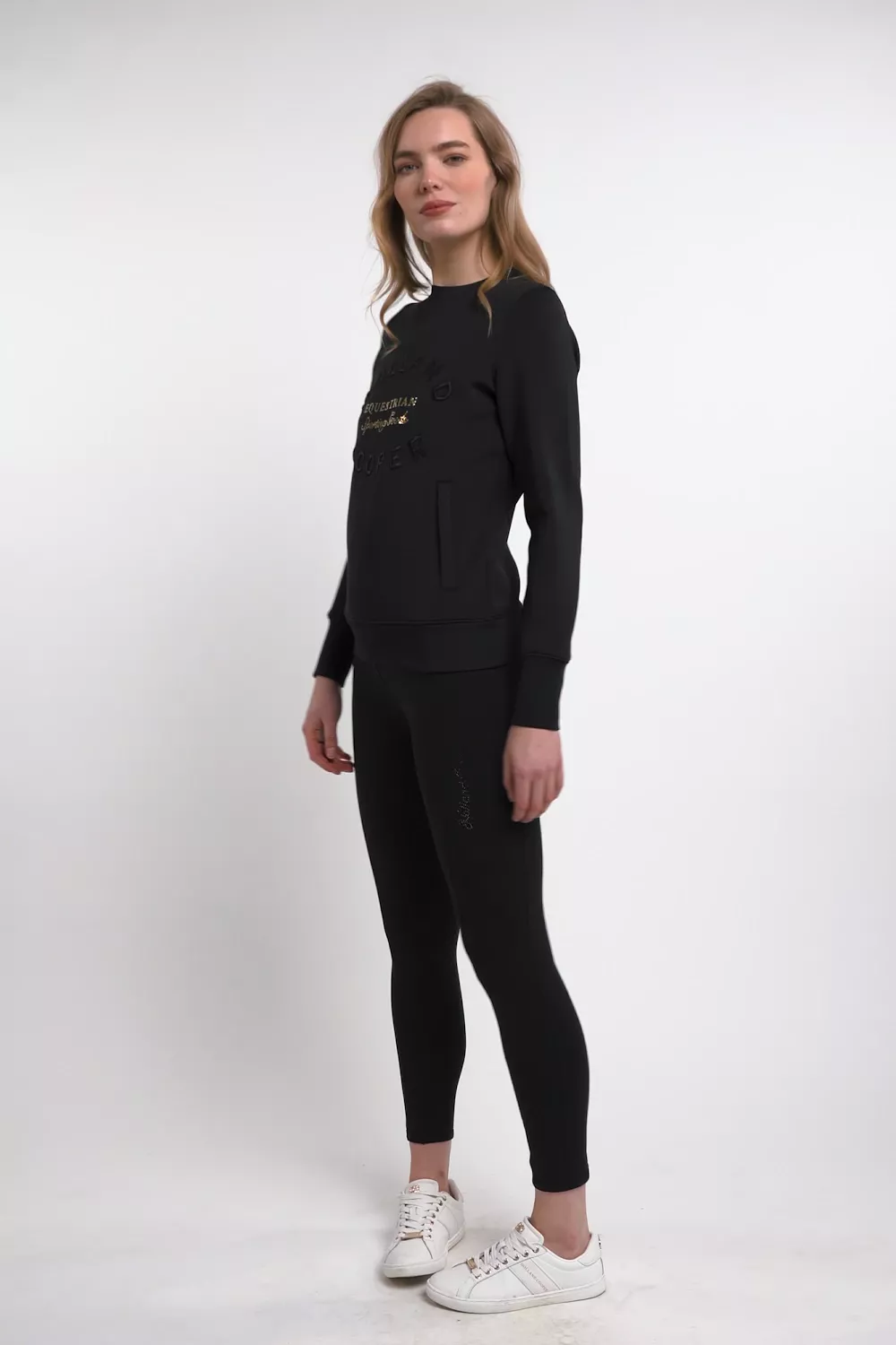 Crystal Crew Neck Sweat (Black) - Image 5