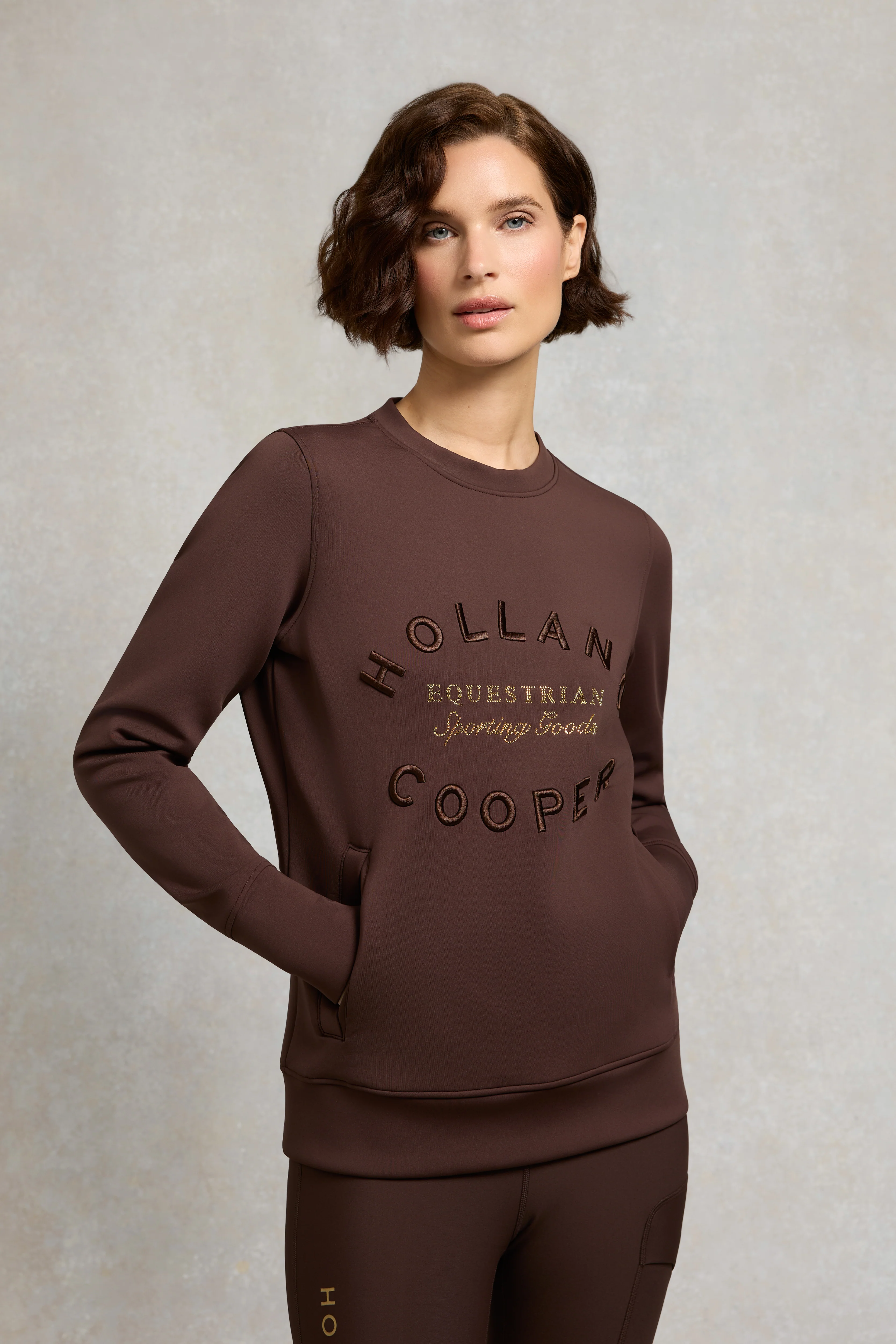 Crystal Crew Neck Sweat (Walnut)