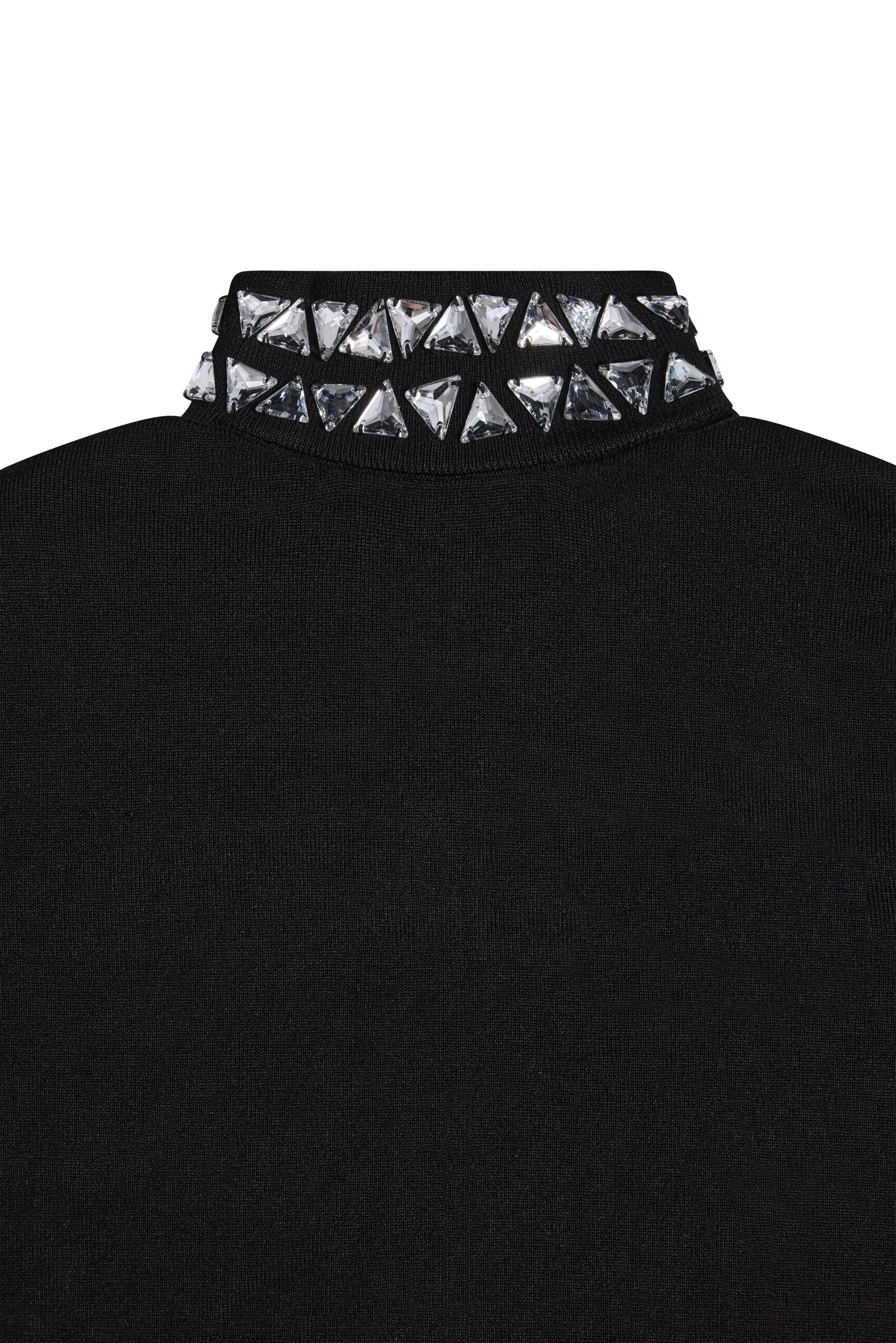 Crystal High Neck Knit (Black) - Image 8