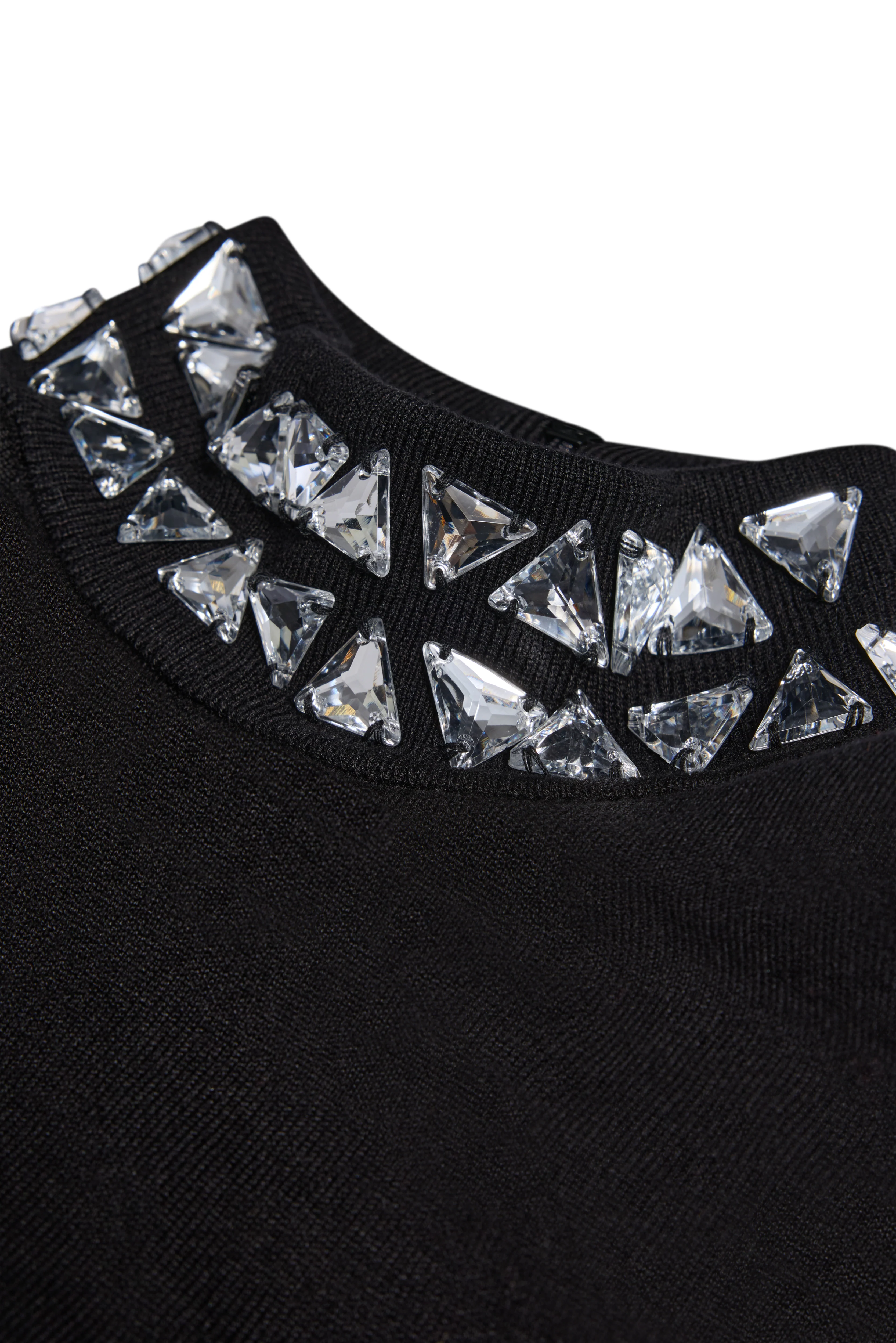 Crystal High Neck Knit (Black) - Image 9