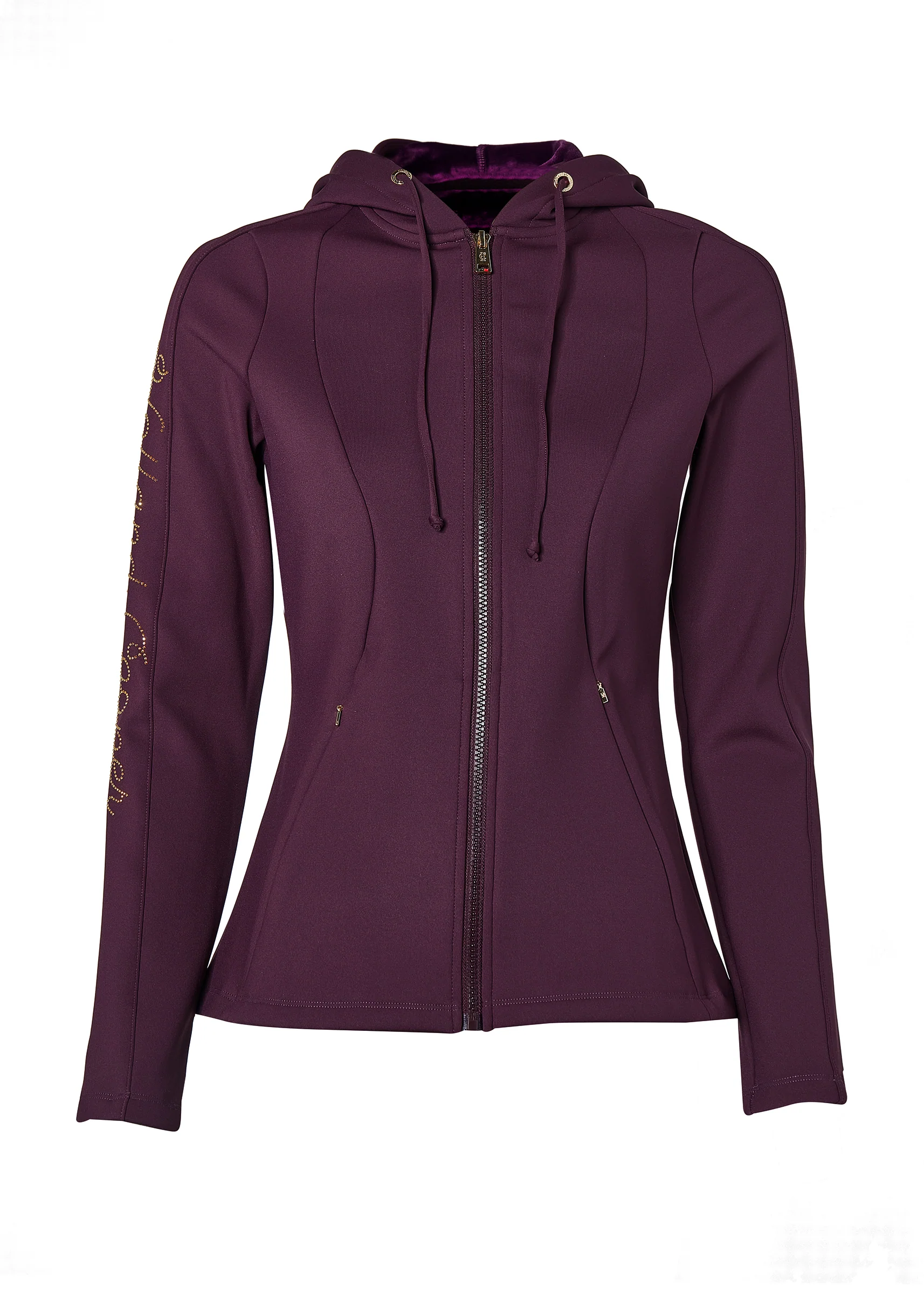 Crystal Zip Hoodie (Aubergine) - Image 4