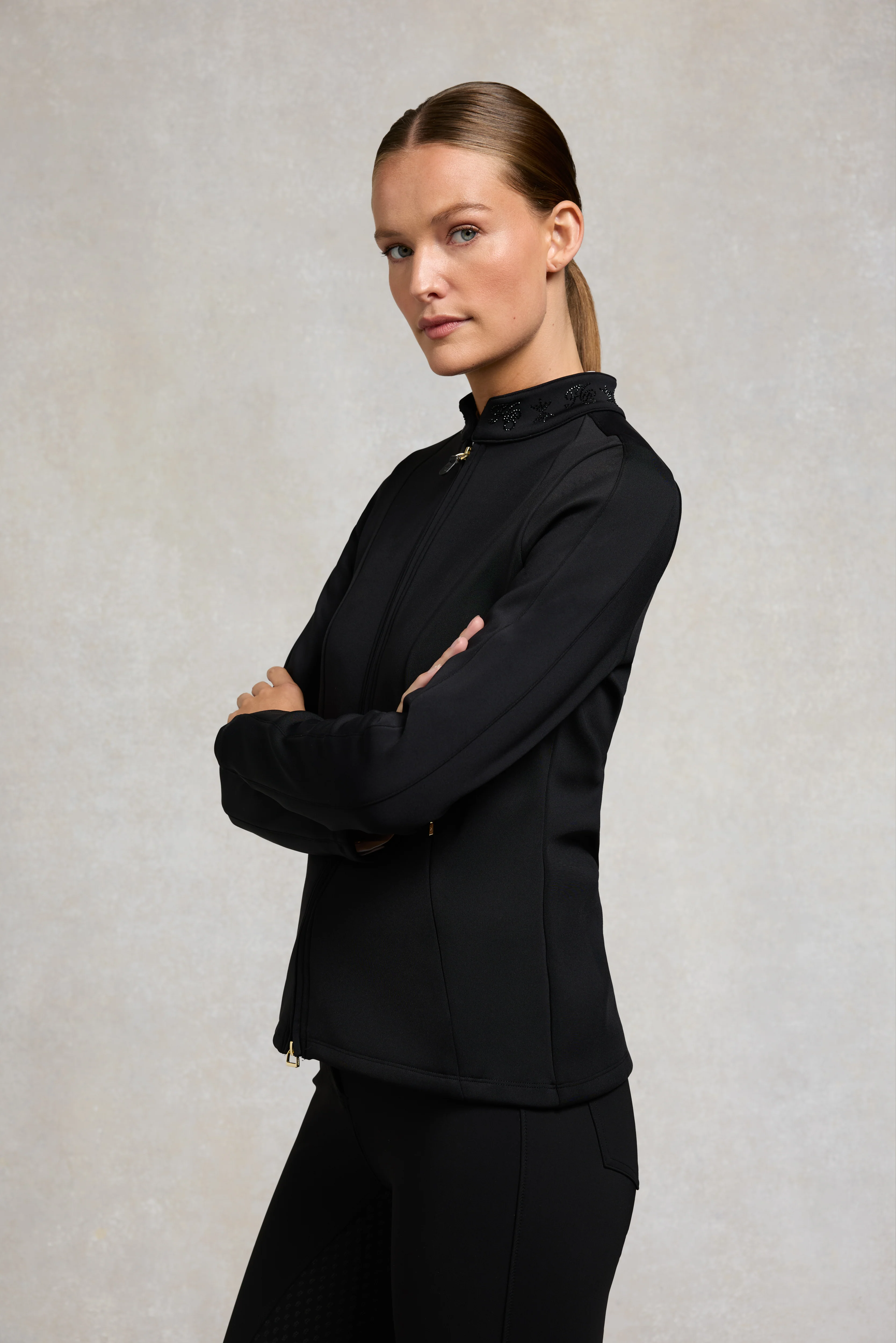 Crystal Zip Jacket (Black) - Image 4