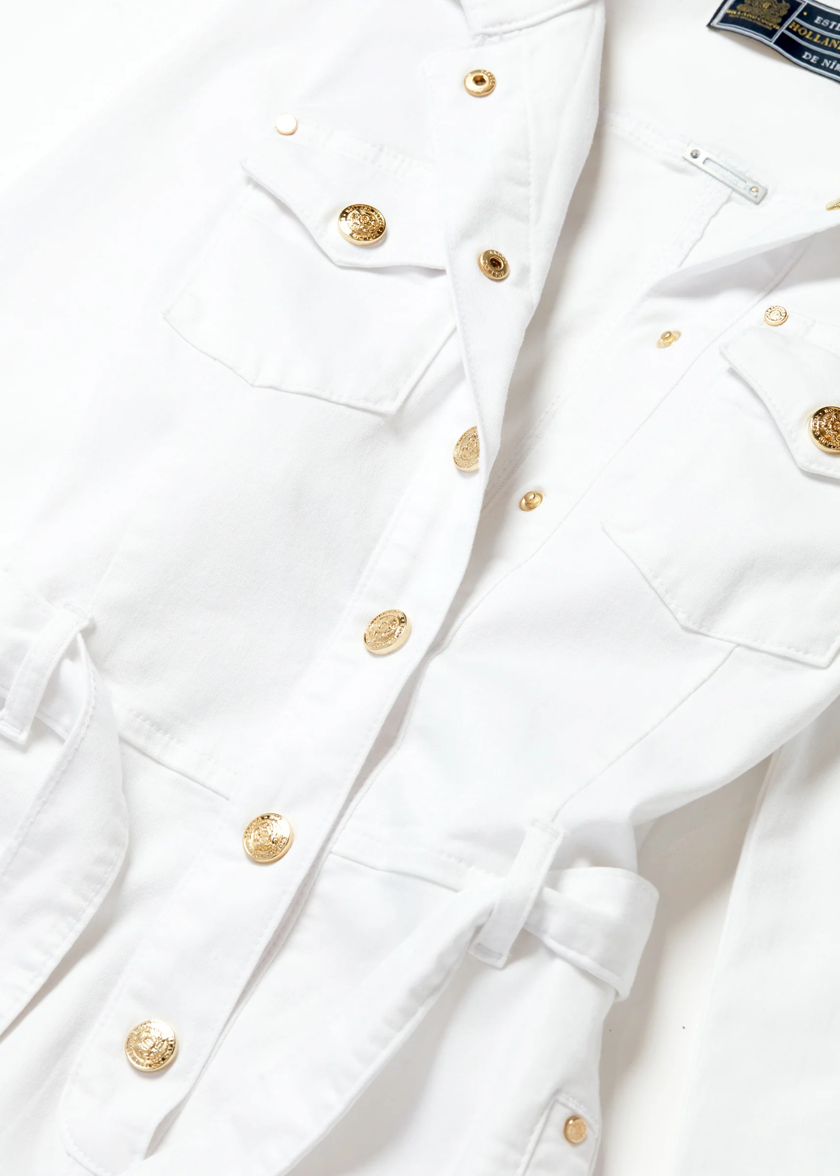 Denim Jumpsuit (Optic White) - Image 10