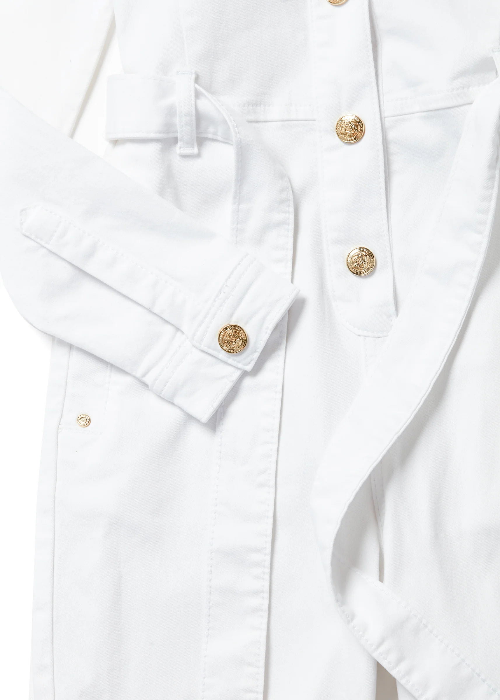 Denim Jumpsuit (Optic White) - Image 11