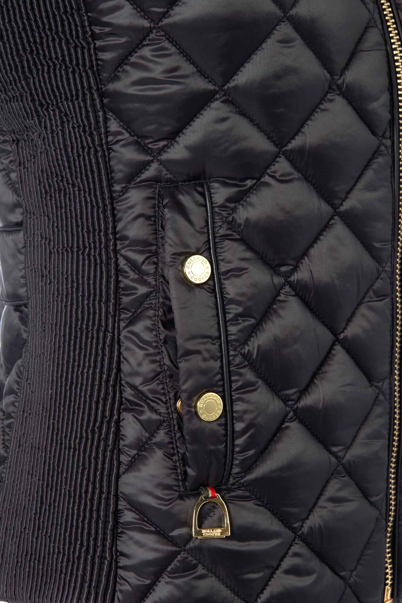 Diamond Quilt Classic Gilet (Black) - Image 7