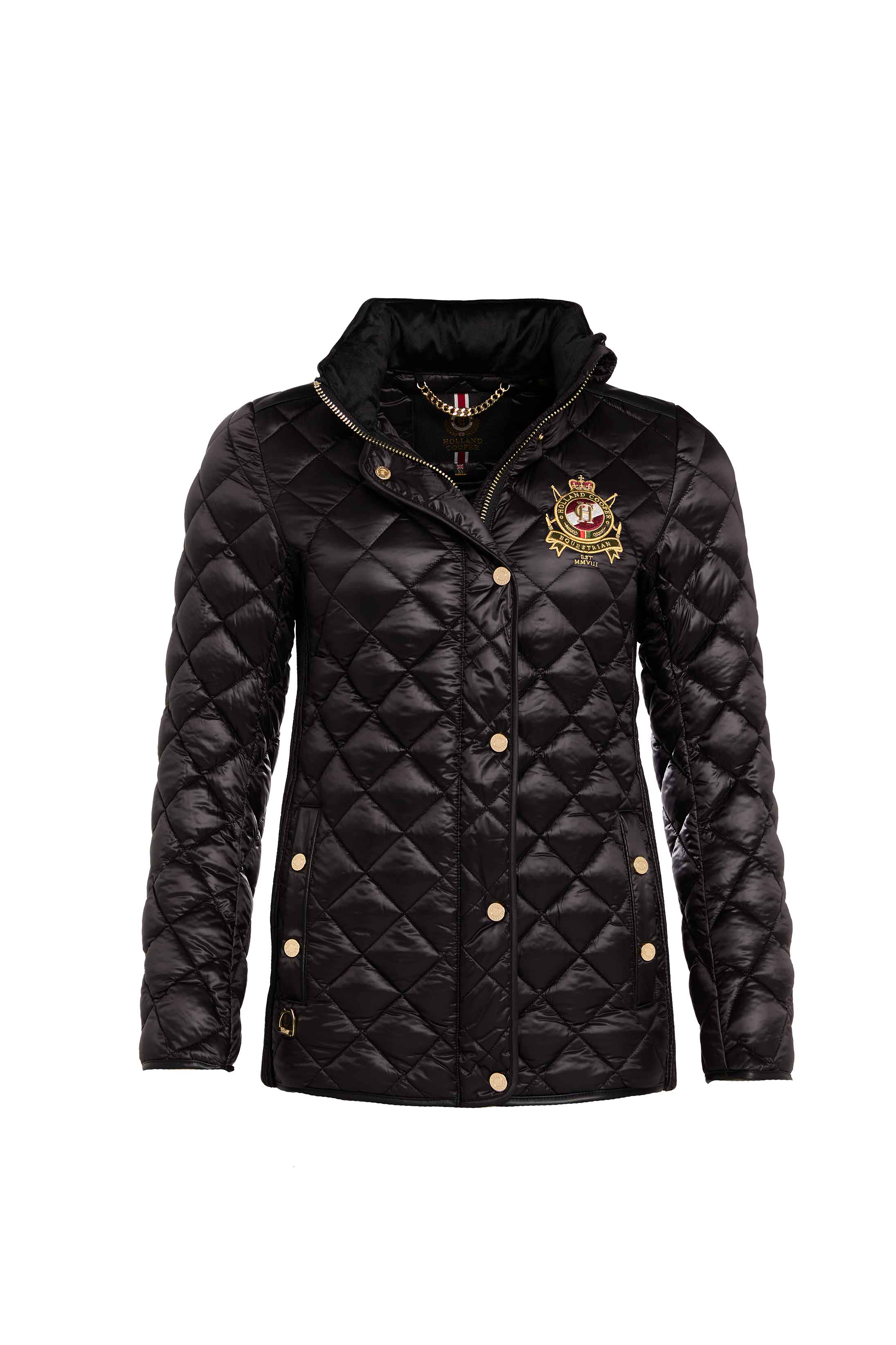 Diamond Quilt Classic Jacket (Black) - Image 3
