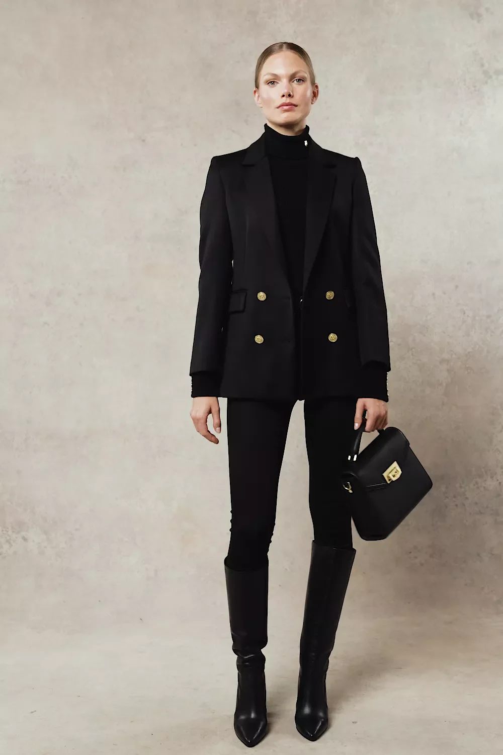 Double Breasted Blazer (Black Twill) - Image 5