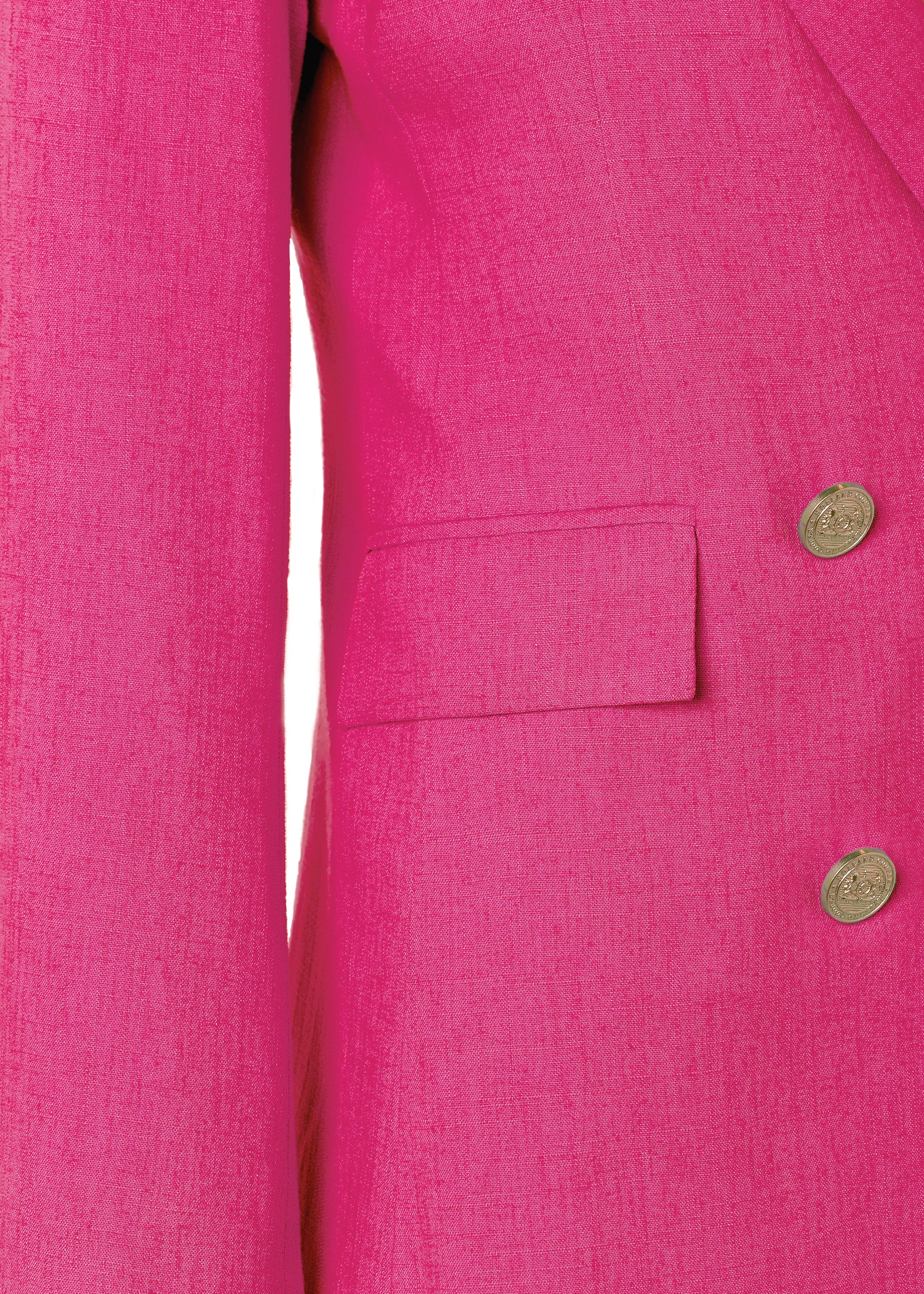 Double Breasted Blazer (Hot Pink Linen) - Image 7