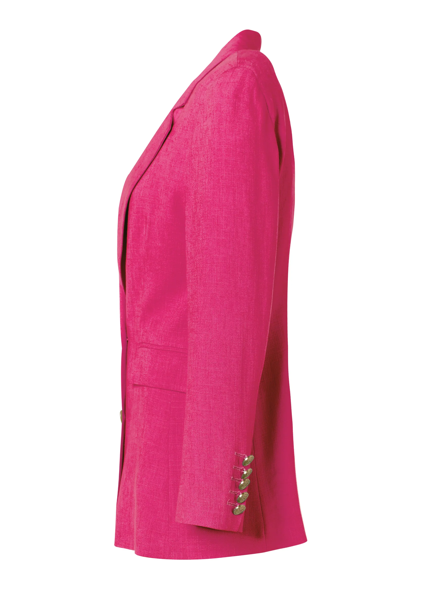 Double Breasted Blazer (Hot Pink Linen) - Image 9