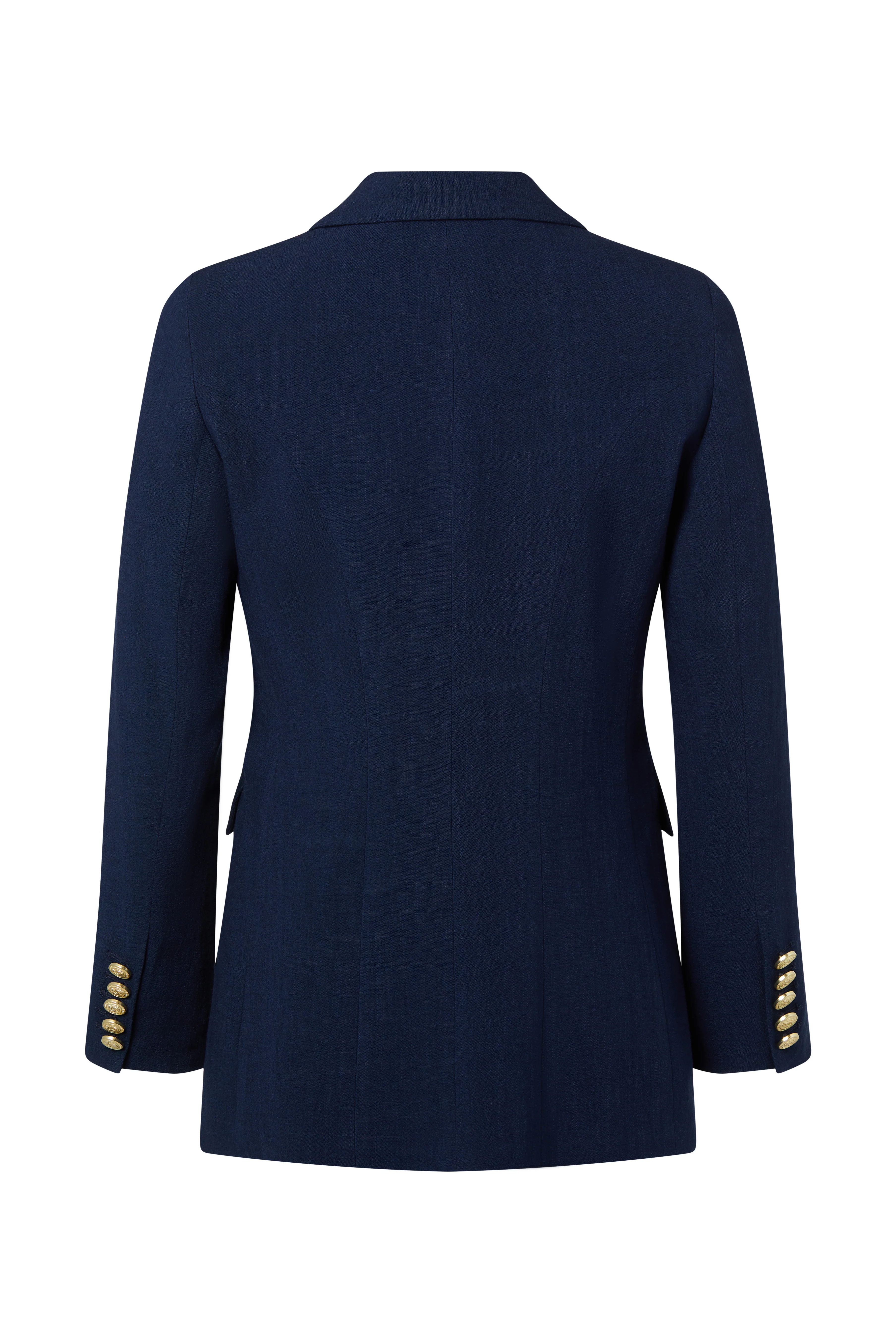 Double Breasted Blazer (Navy Linen) - Image 7