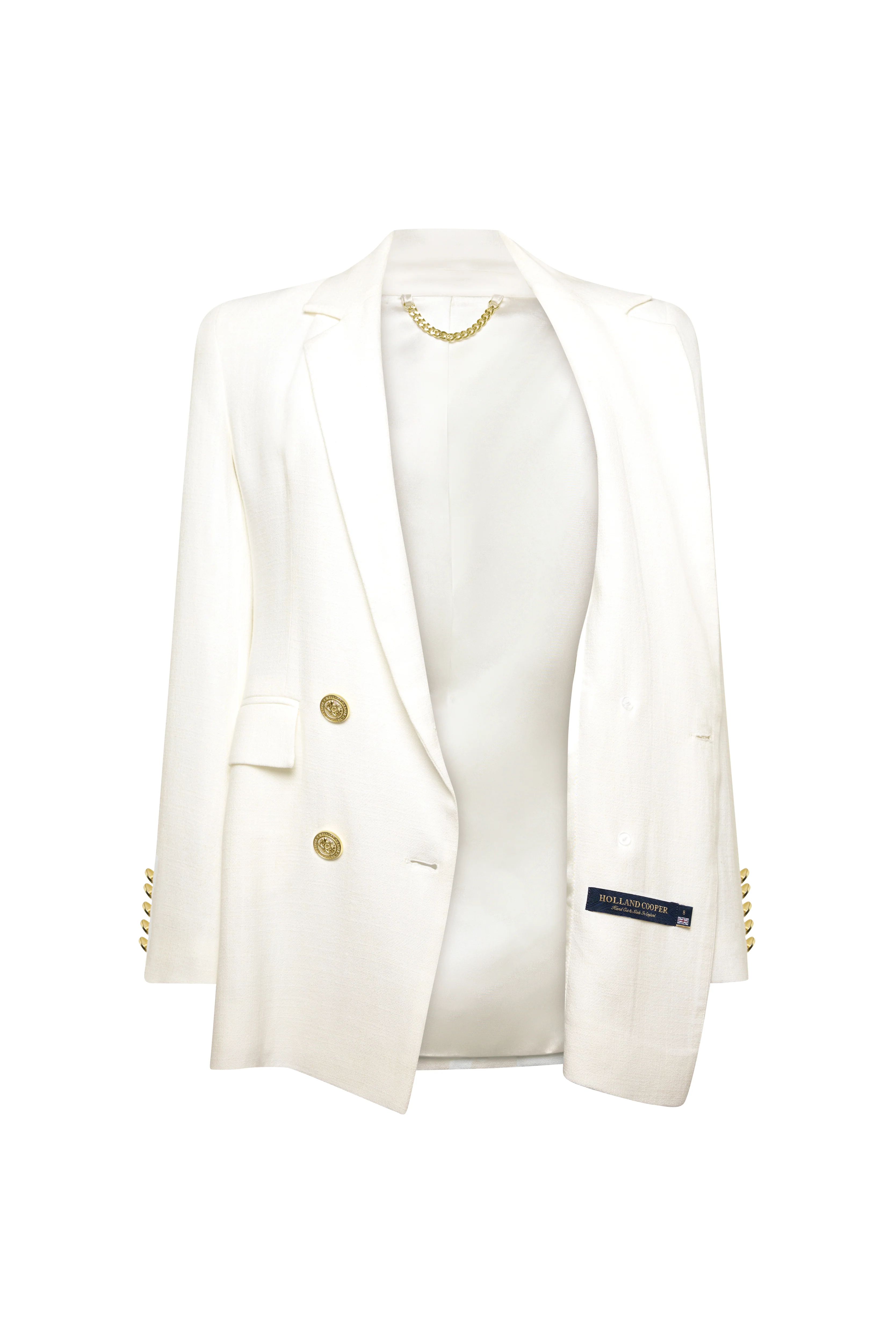Double Breasted Blazer (Oyster Linen) - Image 9