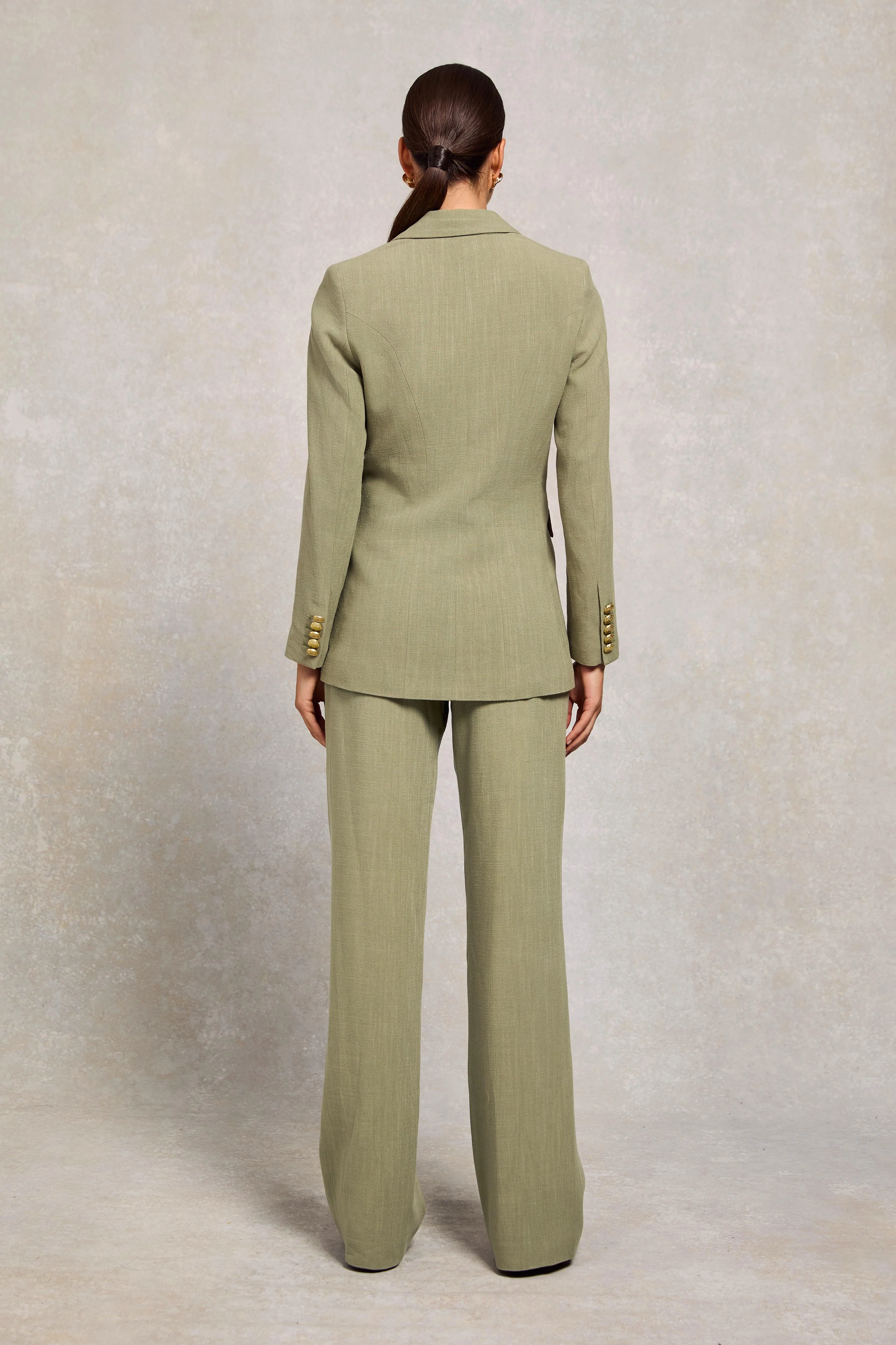 Double Breasted Blazer (Sage Linen) - Image 5