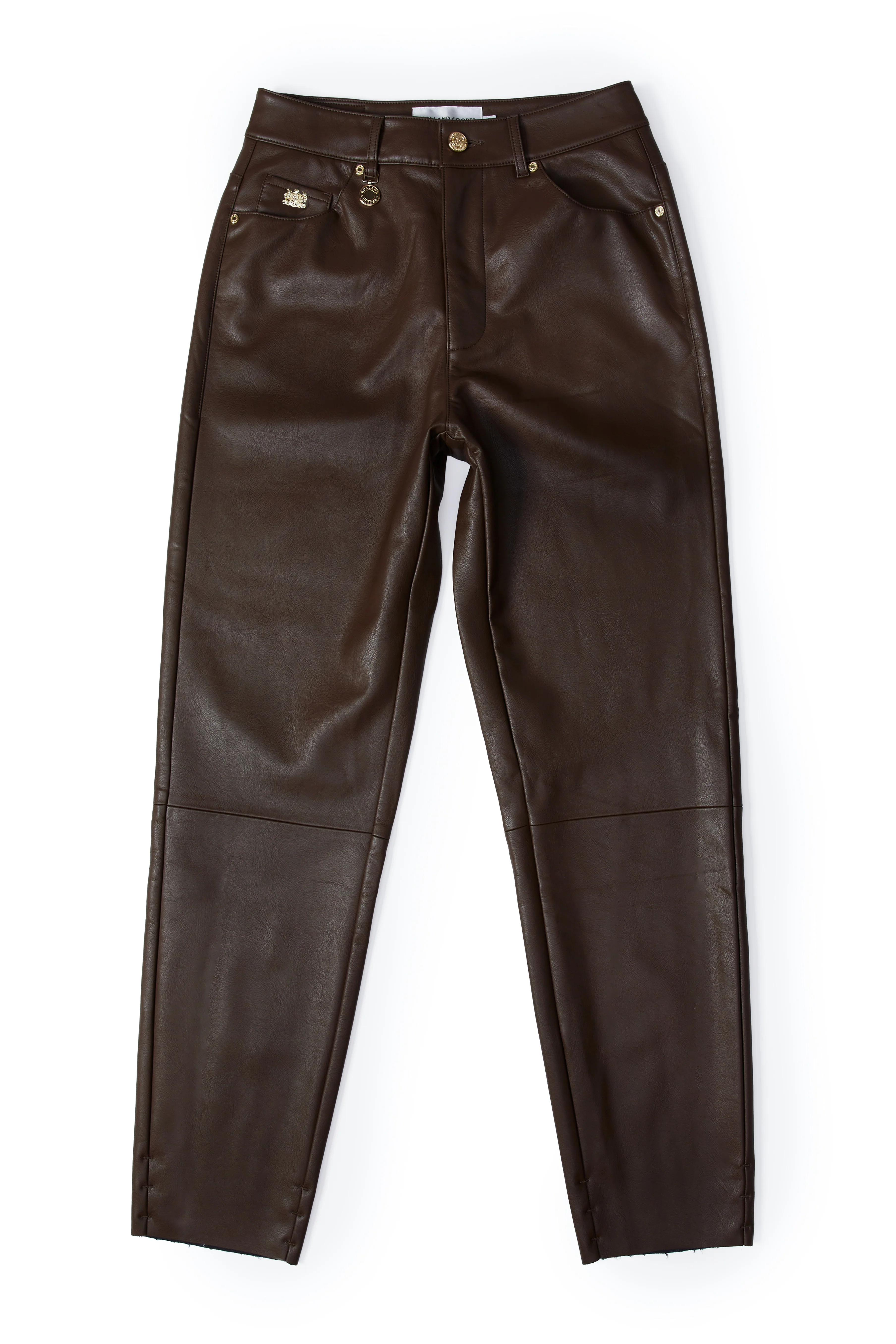 Dunwick Faux Leather Pant (Tobacco) - Image 4