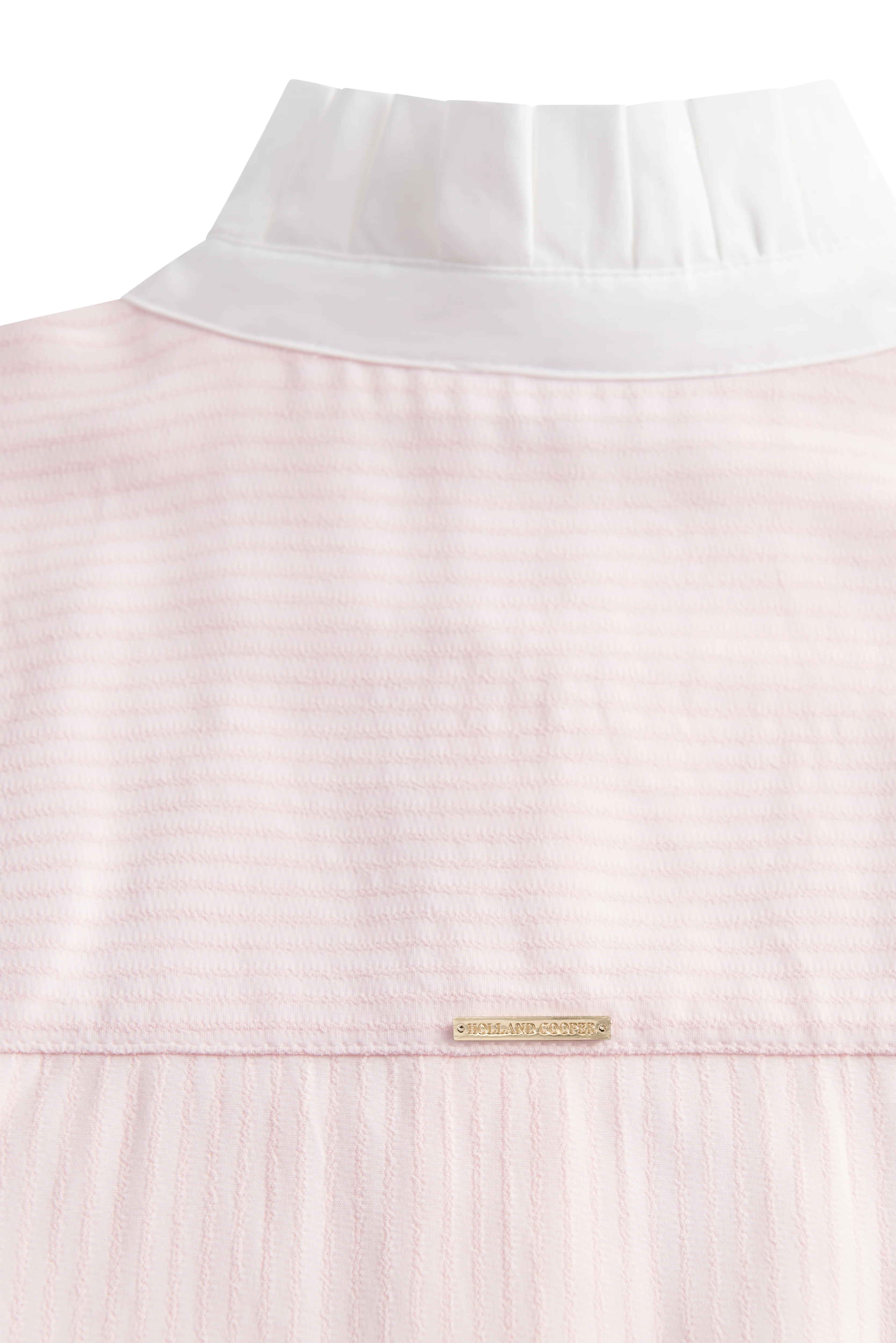 Ella Shirt (Soft Pink Jacquard Stripe) - Image 8