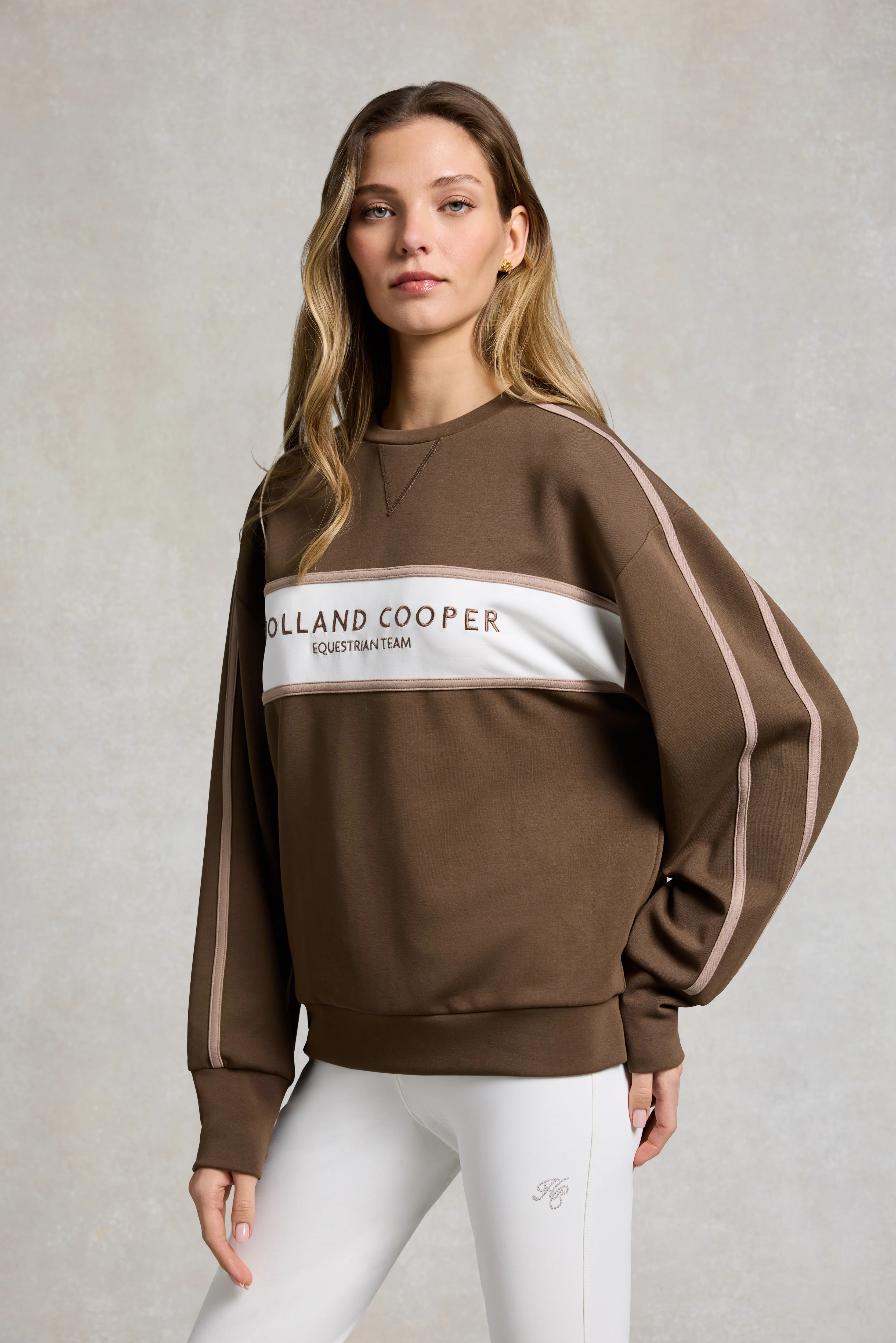 Equestrian Crew Neck Sweat (Chestnut)