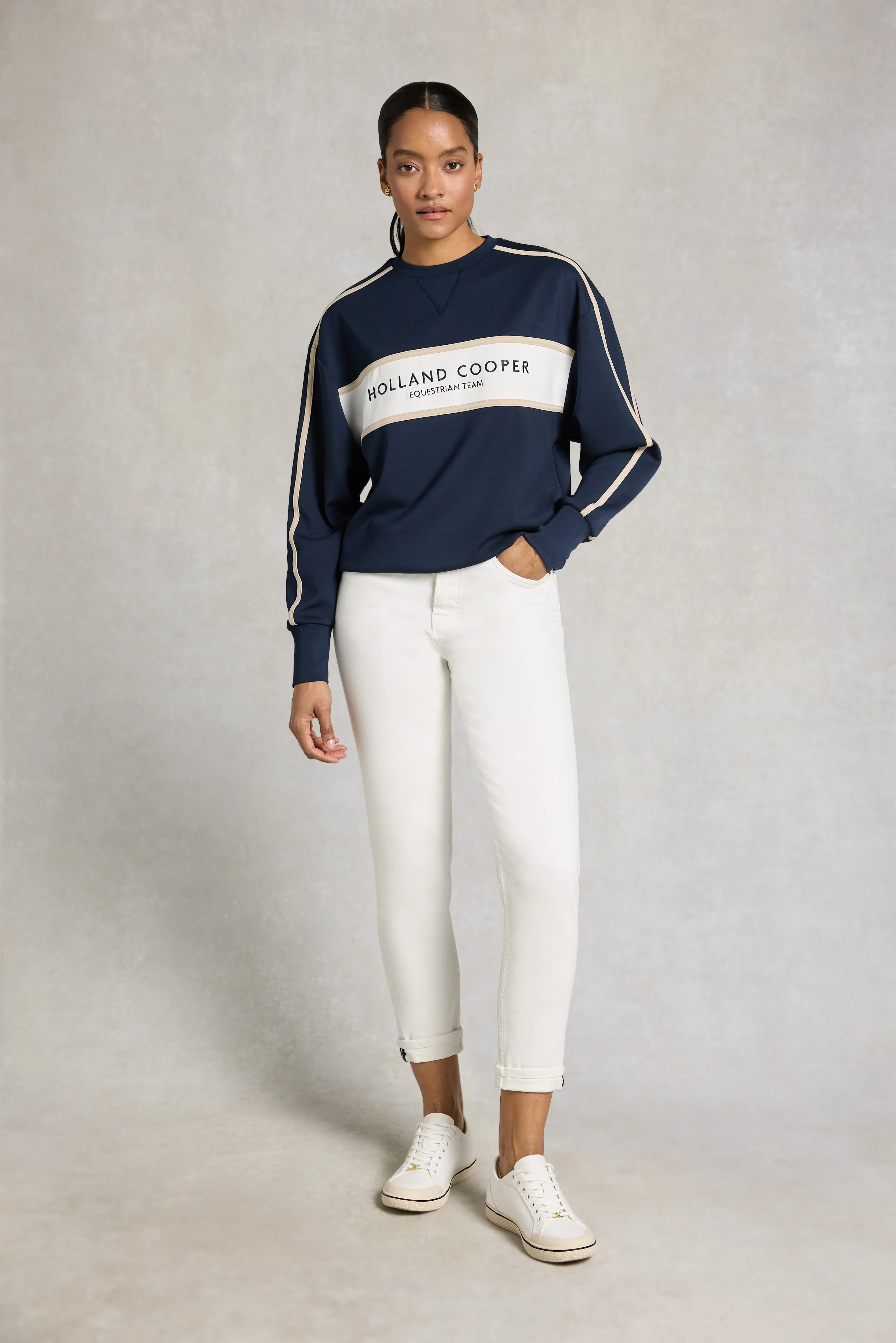 Equestrian Crew Neck Sweat (Ink Navy) - Image 4