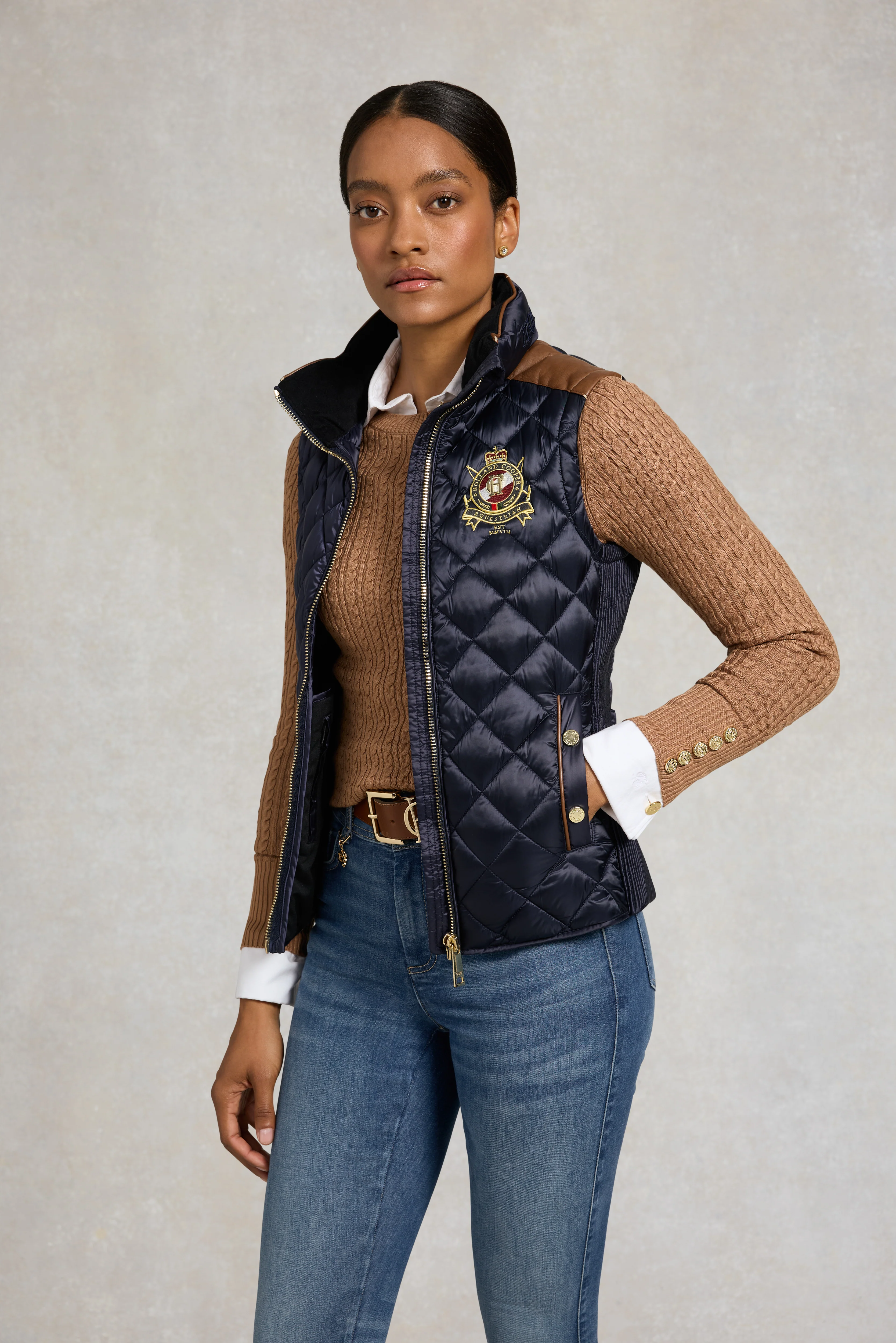 Diamond Quilt Classic Gilet (Ink Navy) - Image 3
