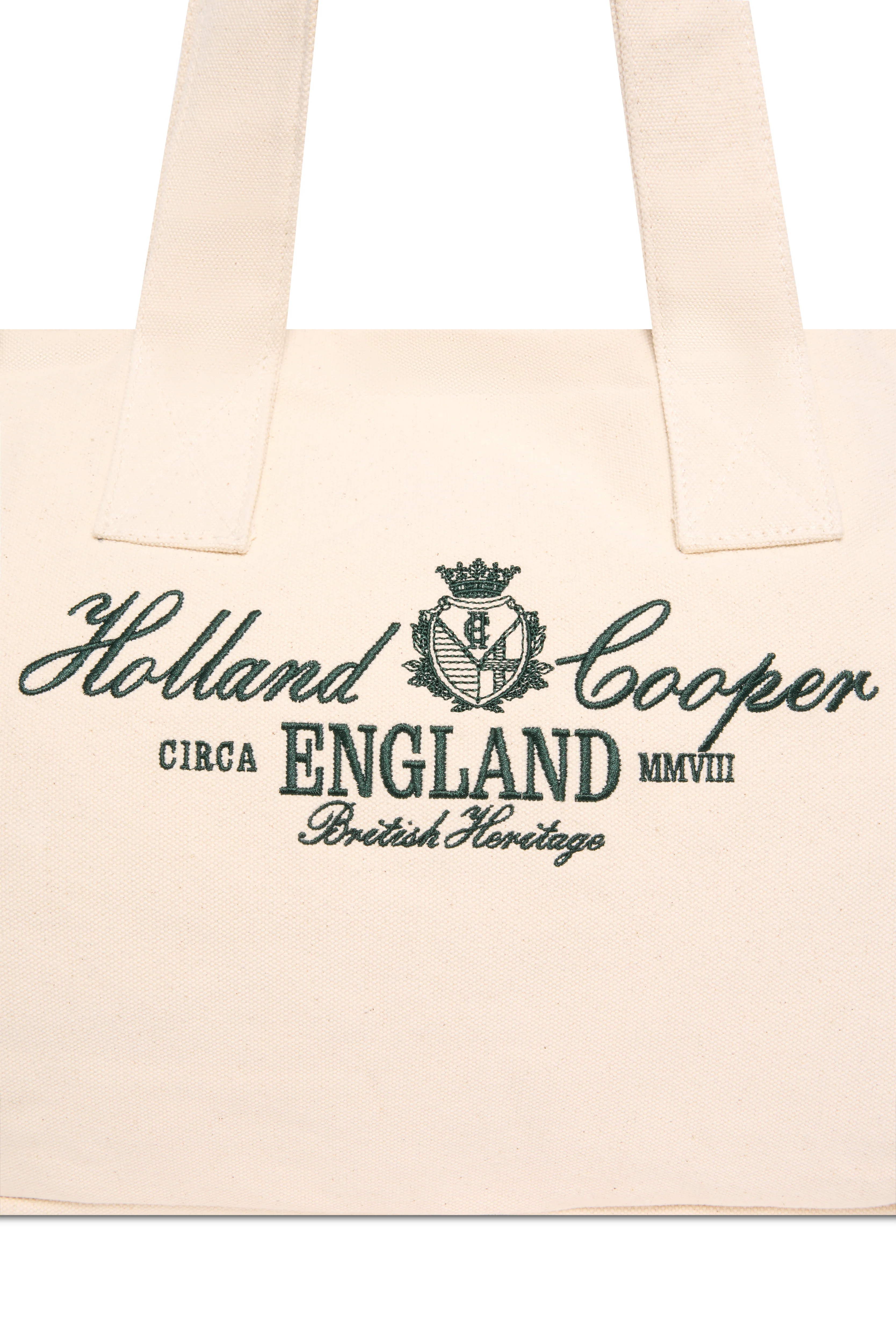 Essential Tote Bag (Ecru Racing Green) - Image 4
