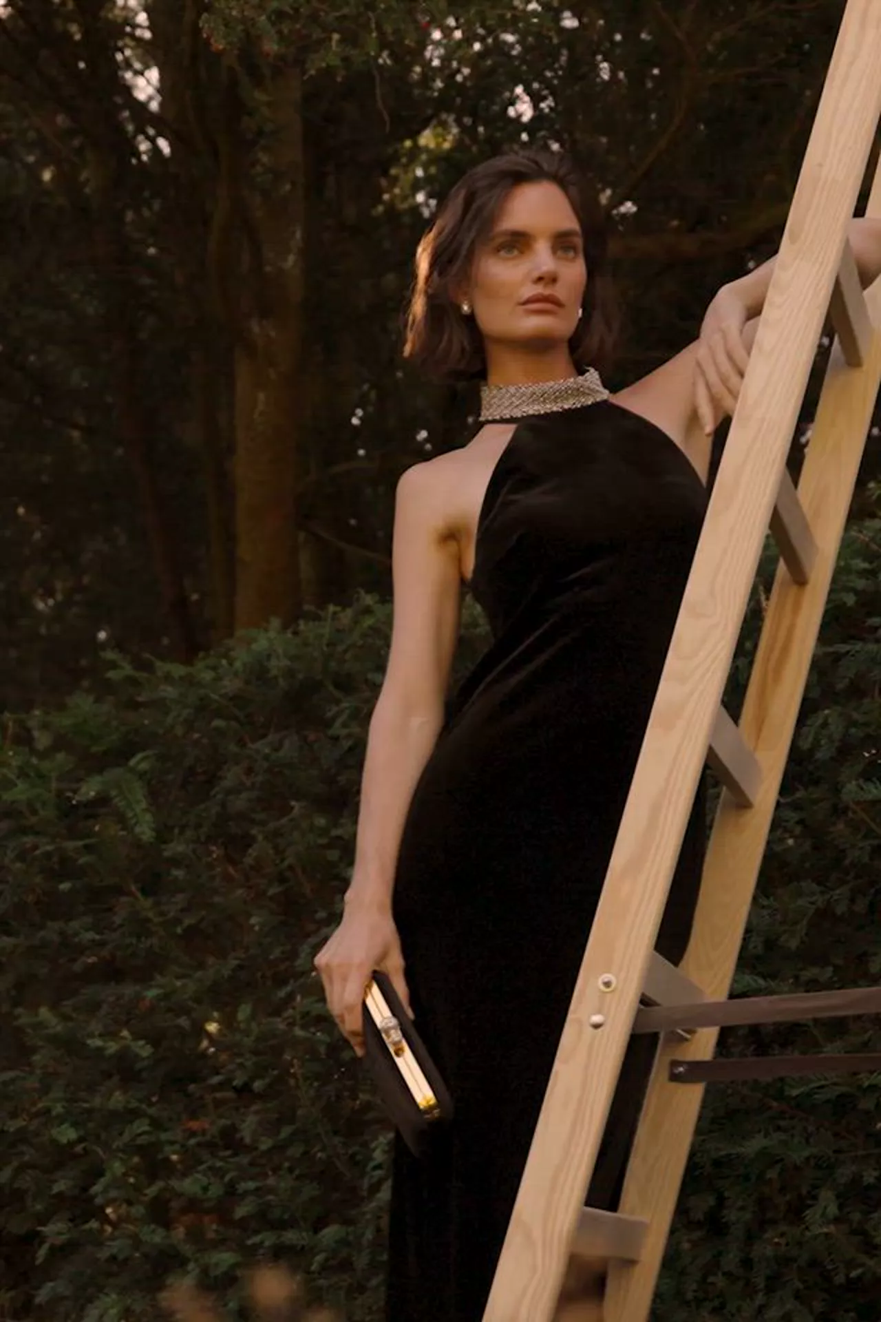 Etta Velvet Maxi Dress (Black) - Image 5