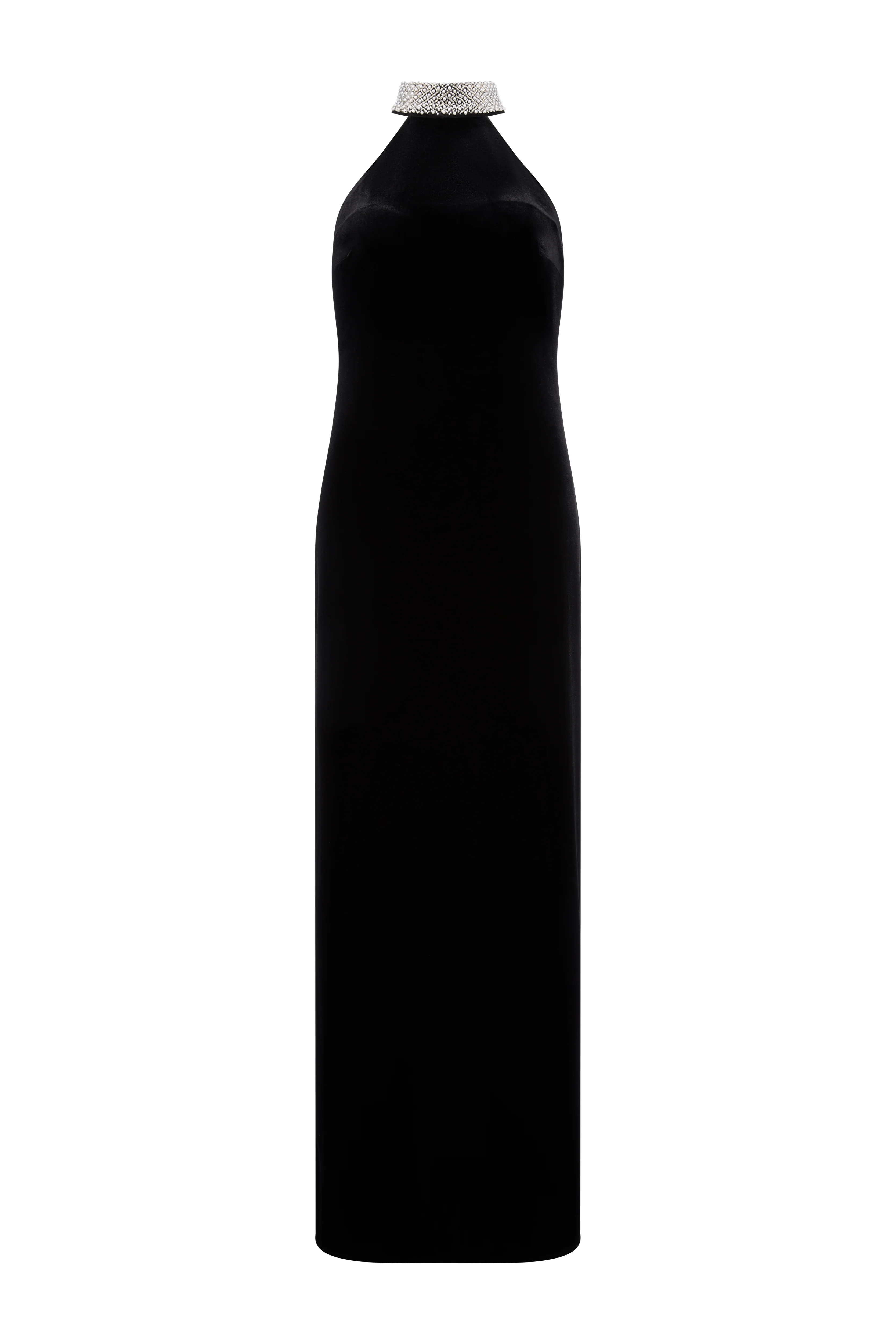 Etta Velvet Maxi Dress (Black) - Image 8