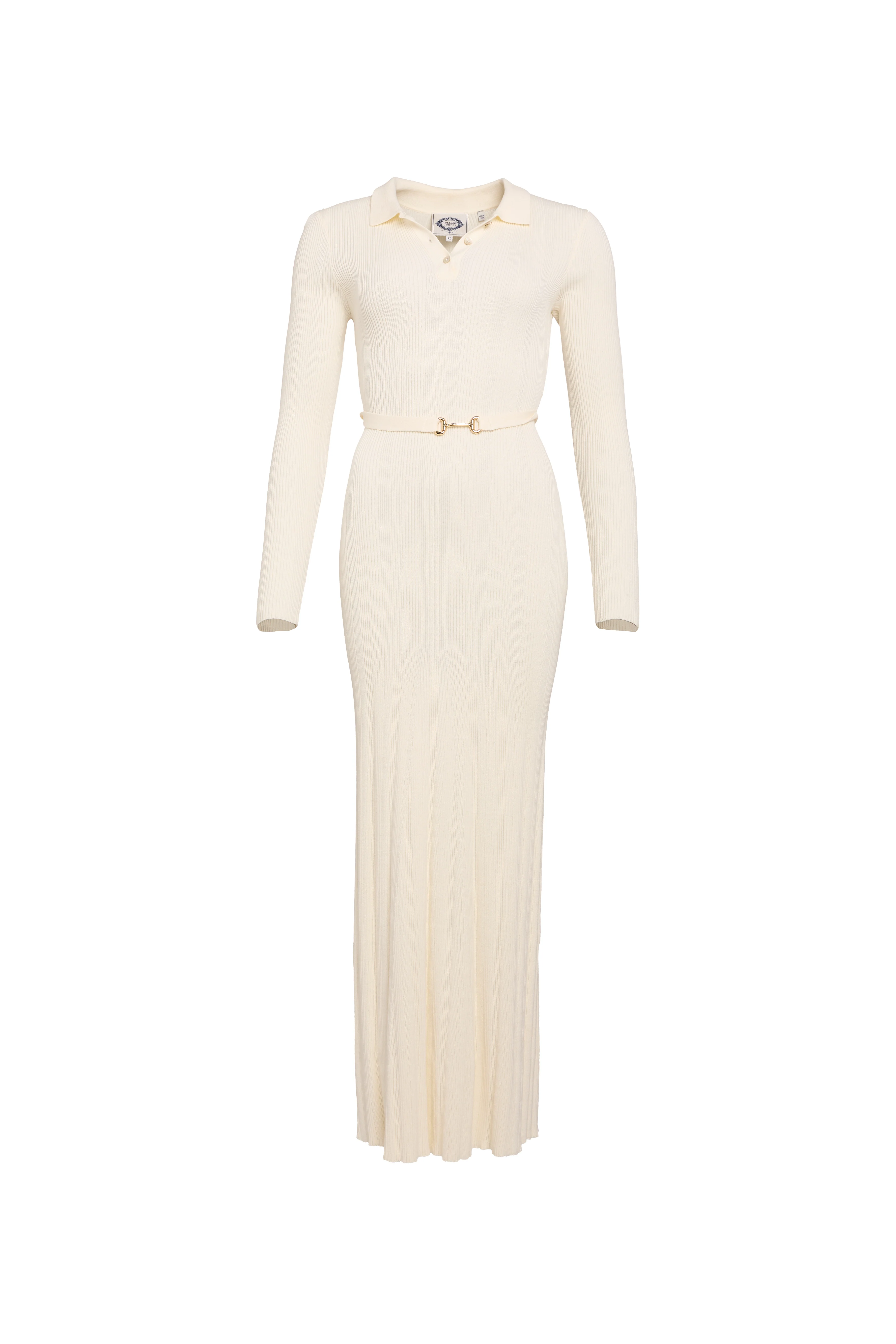 Evie Long Sleeve Knit Maxi Dress (Natural) - Image 4
