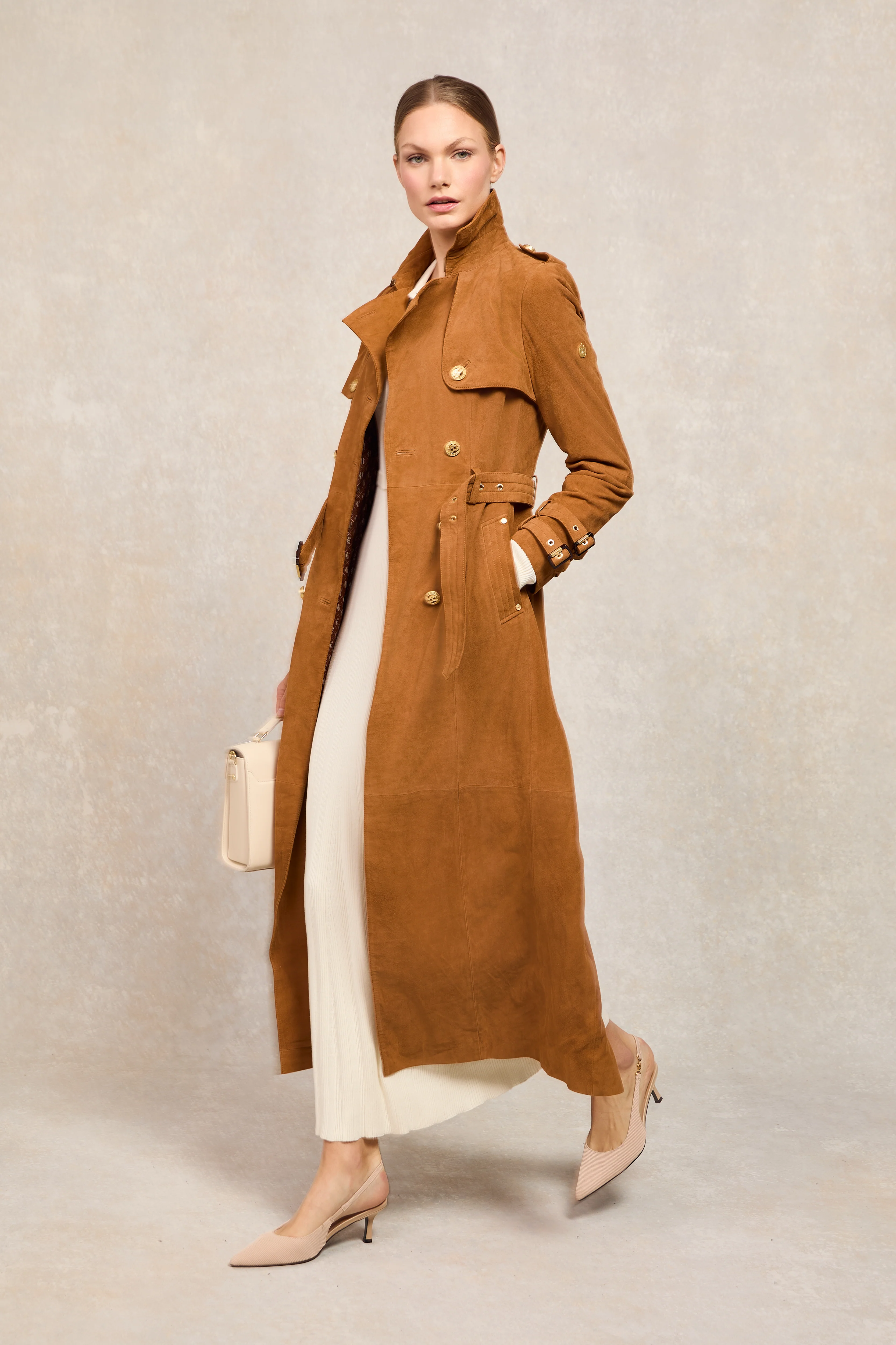 Evie Long Sleeve Knit Maxi Dress (Natural) - Image 5