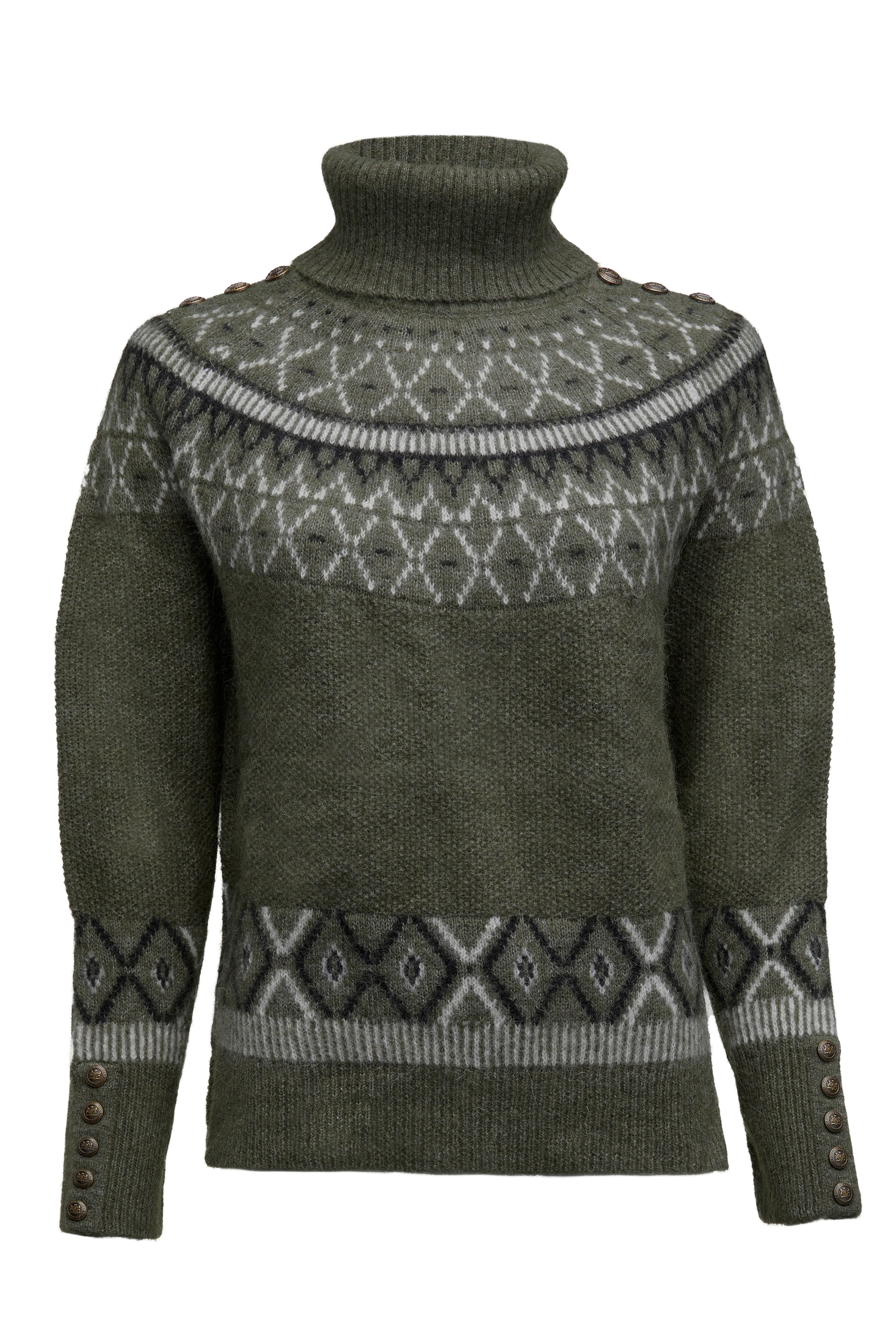 Fairisle Knit (Khaki) - Image 4