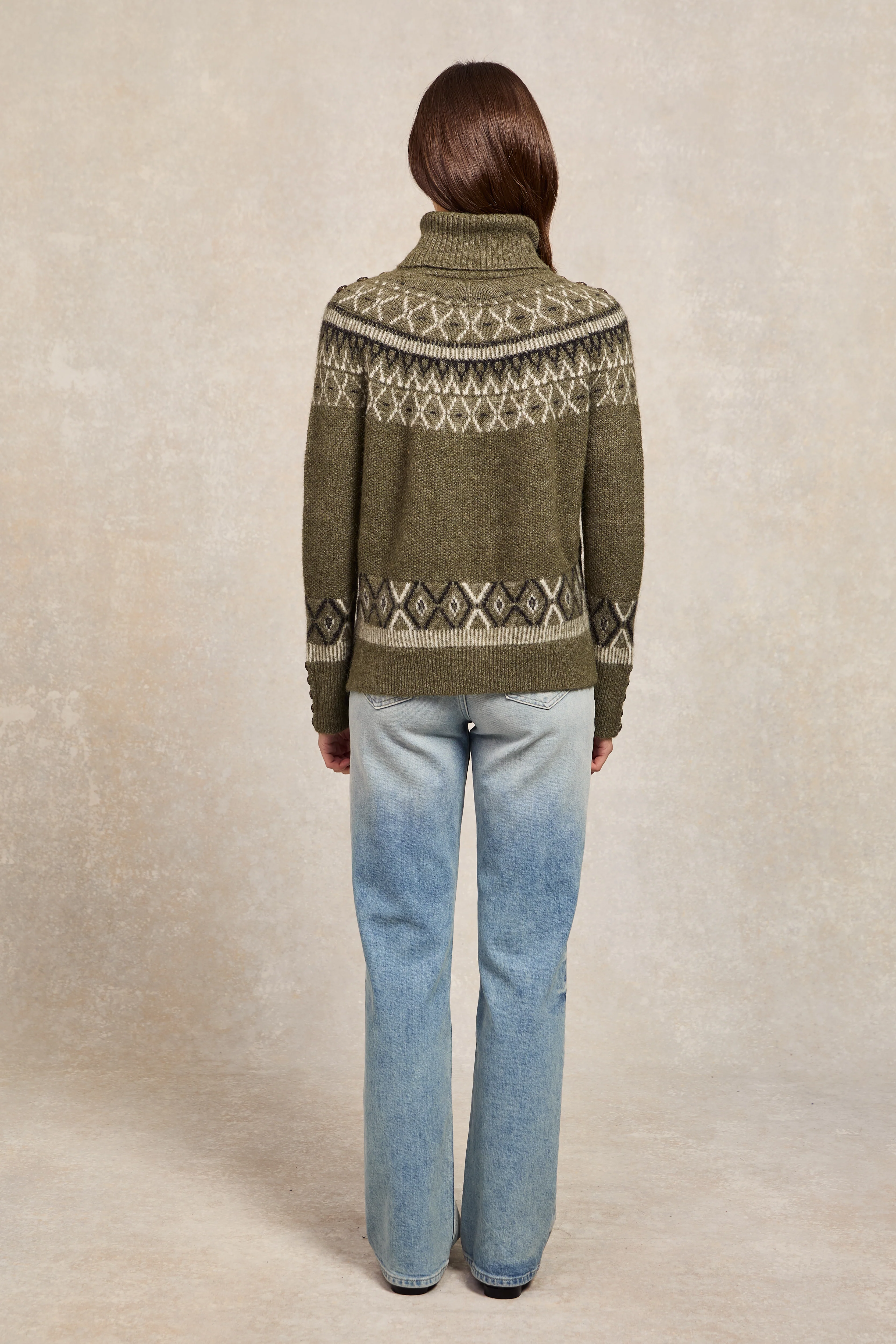 Fairisle Knit (Khaki) - Image 5