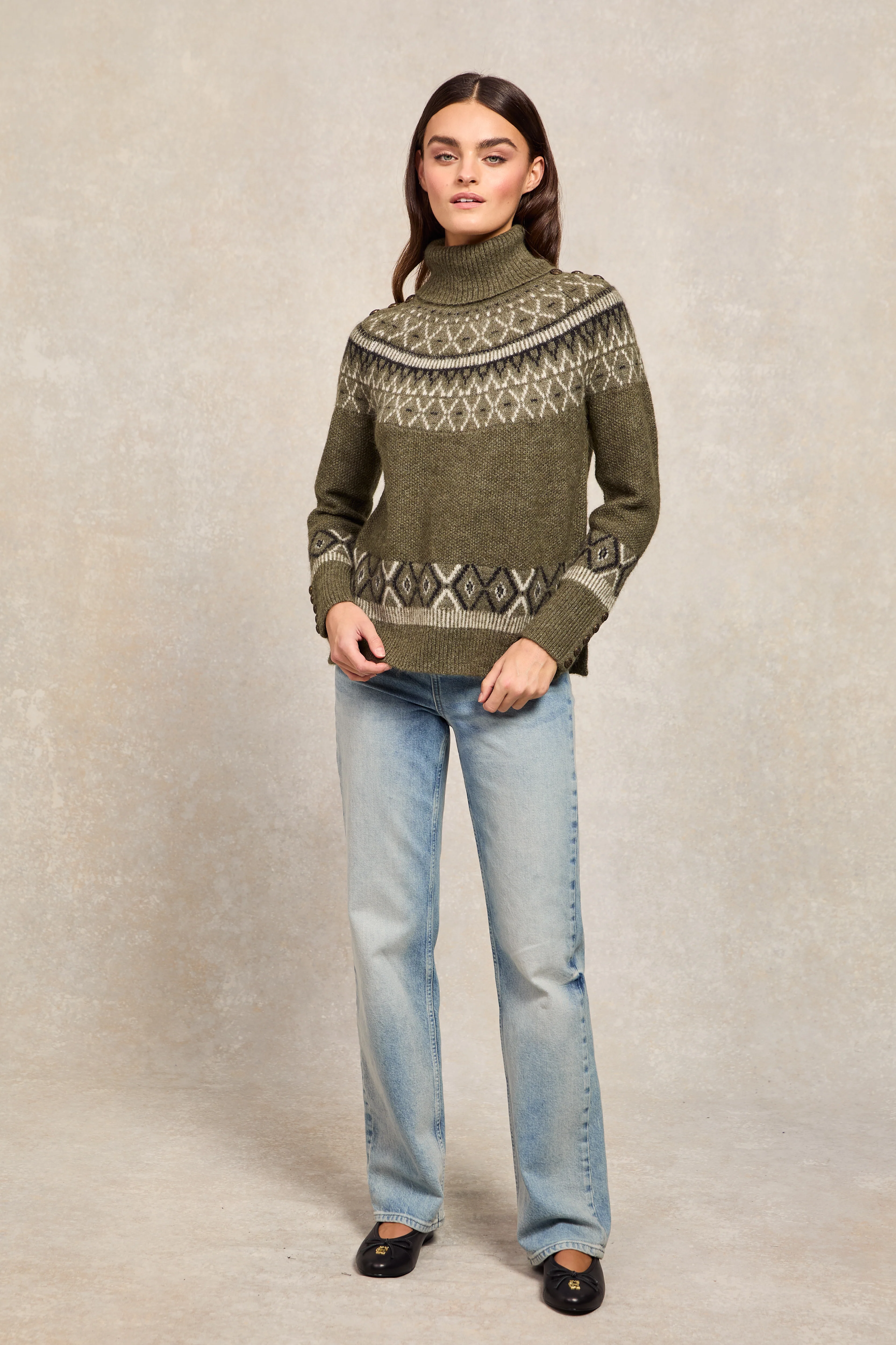 Fairisle Knit (Khaki) - Image 6