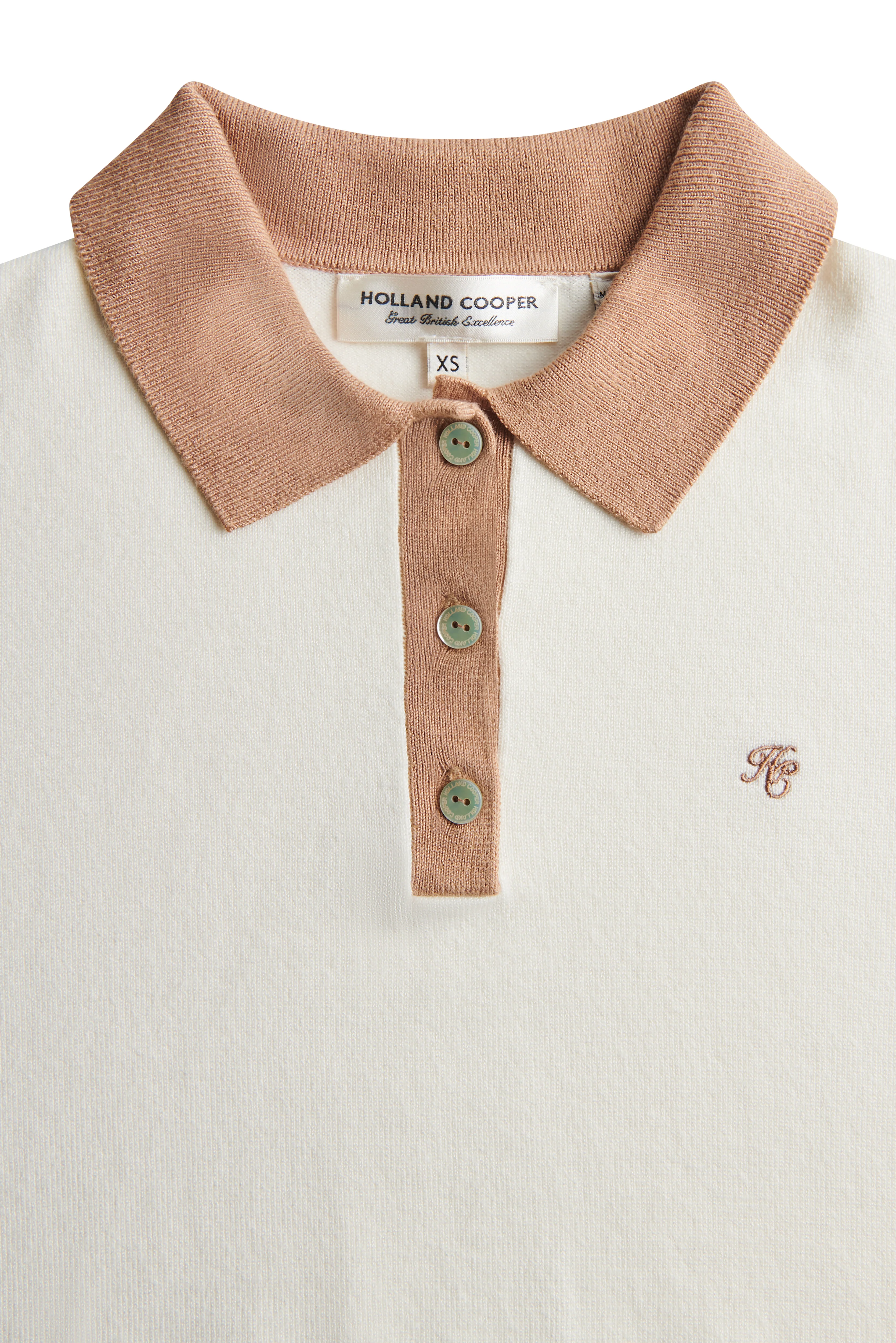 Falmouth Knitted Polo (Natural Camel) - Image 8