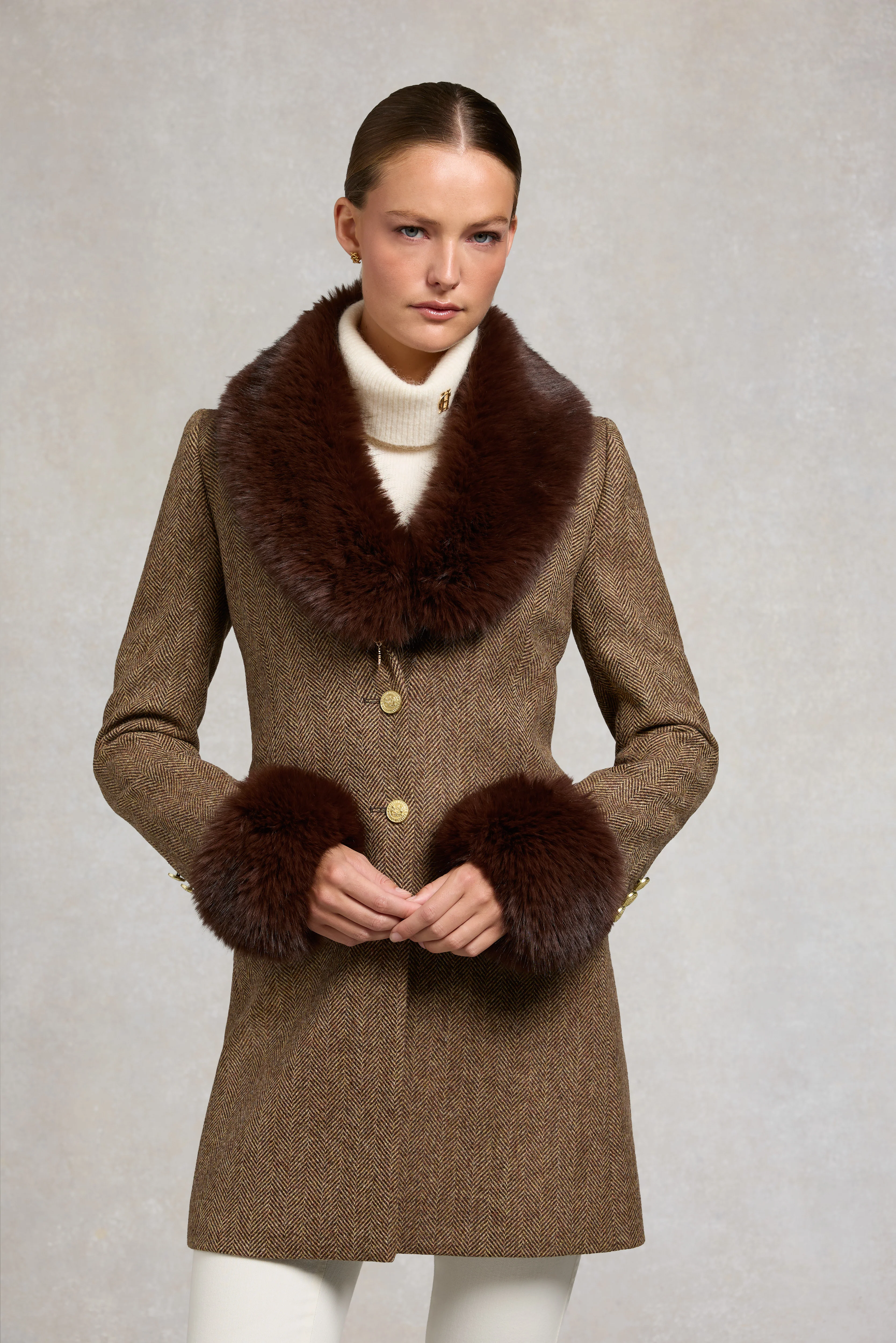Faux Fur Cuff (Chocolate) - Image 3