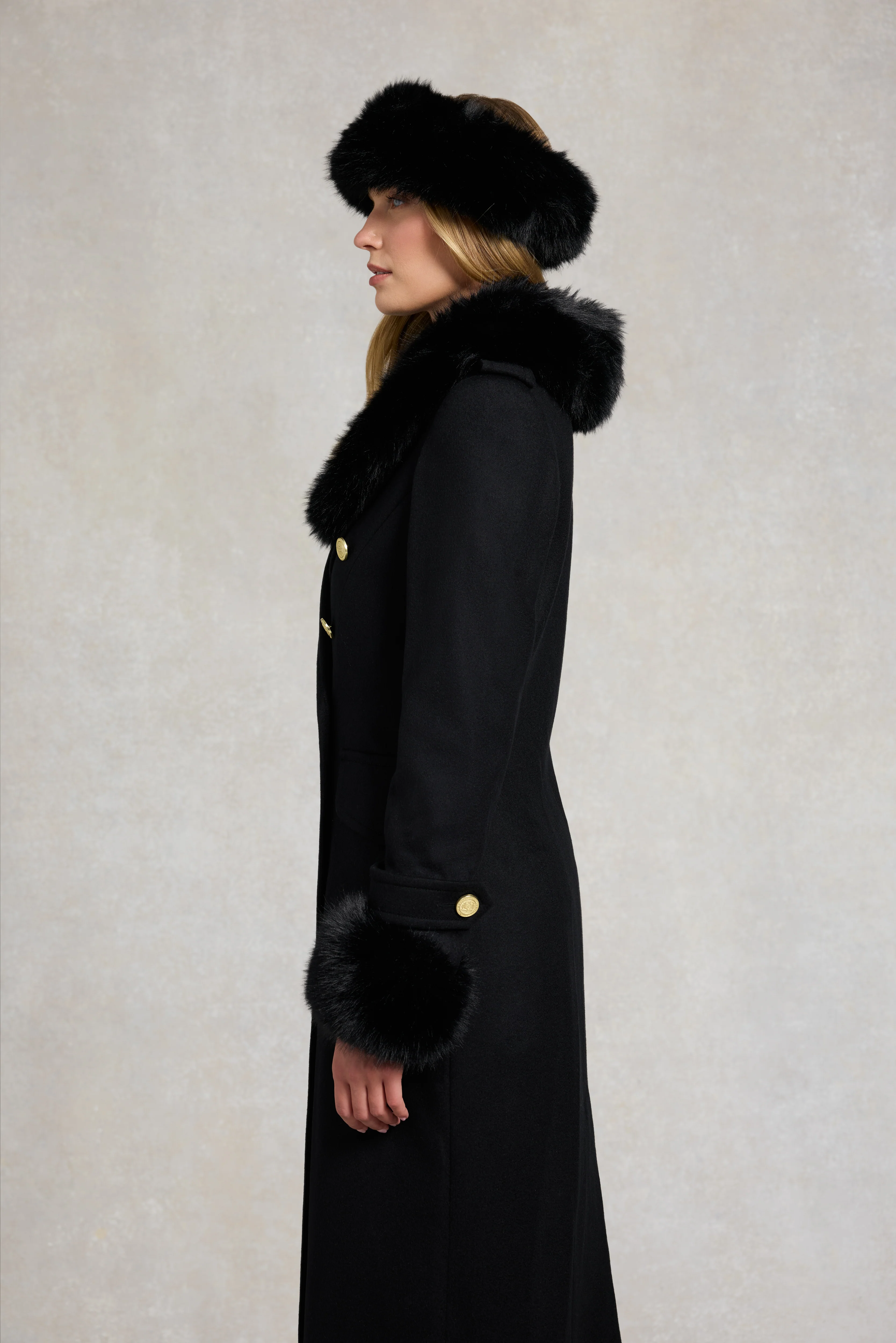 Faux Fur Headband (Black) - Image 5