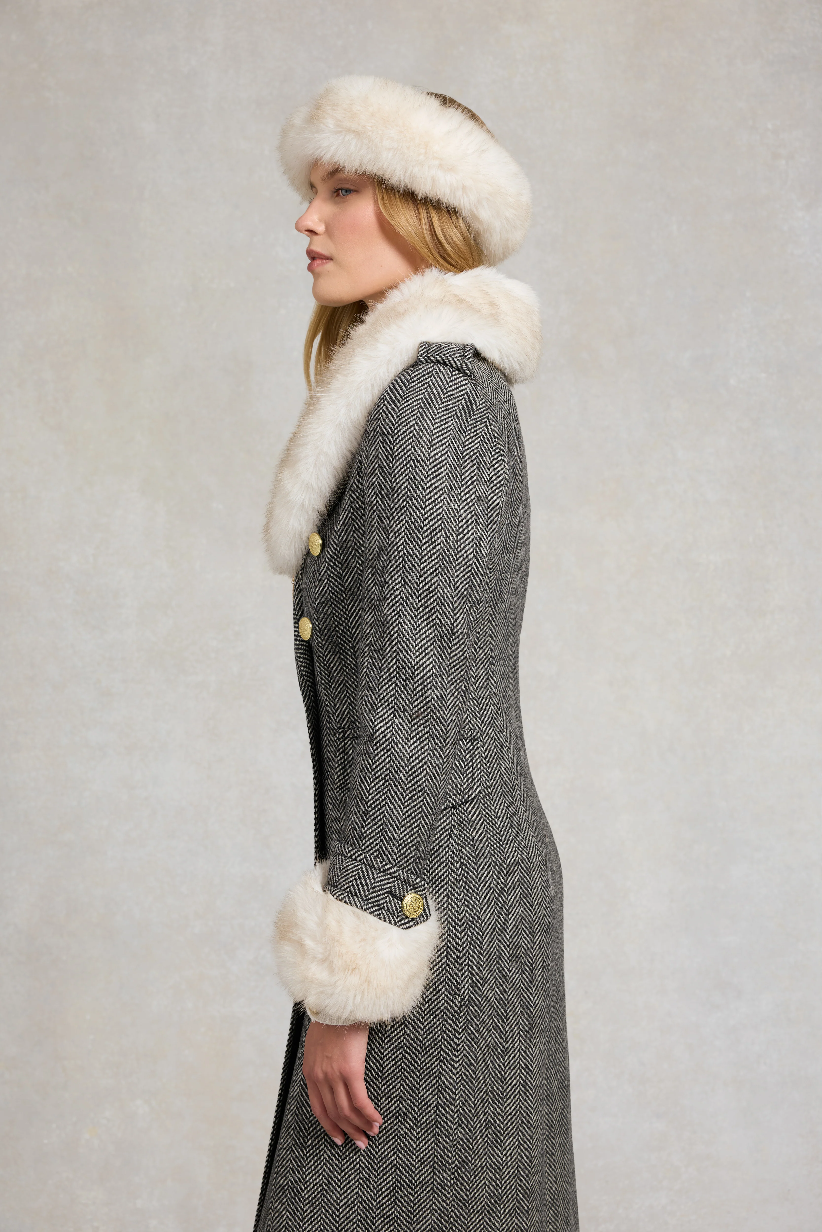 Faux Fur Headband (Cream) - Image 4