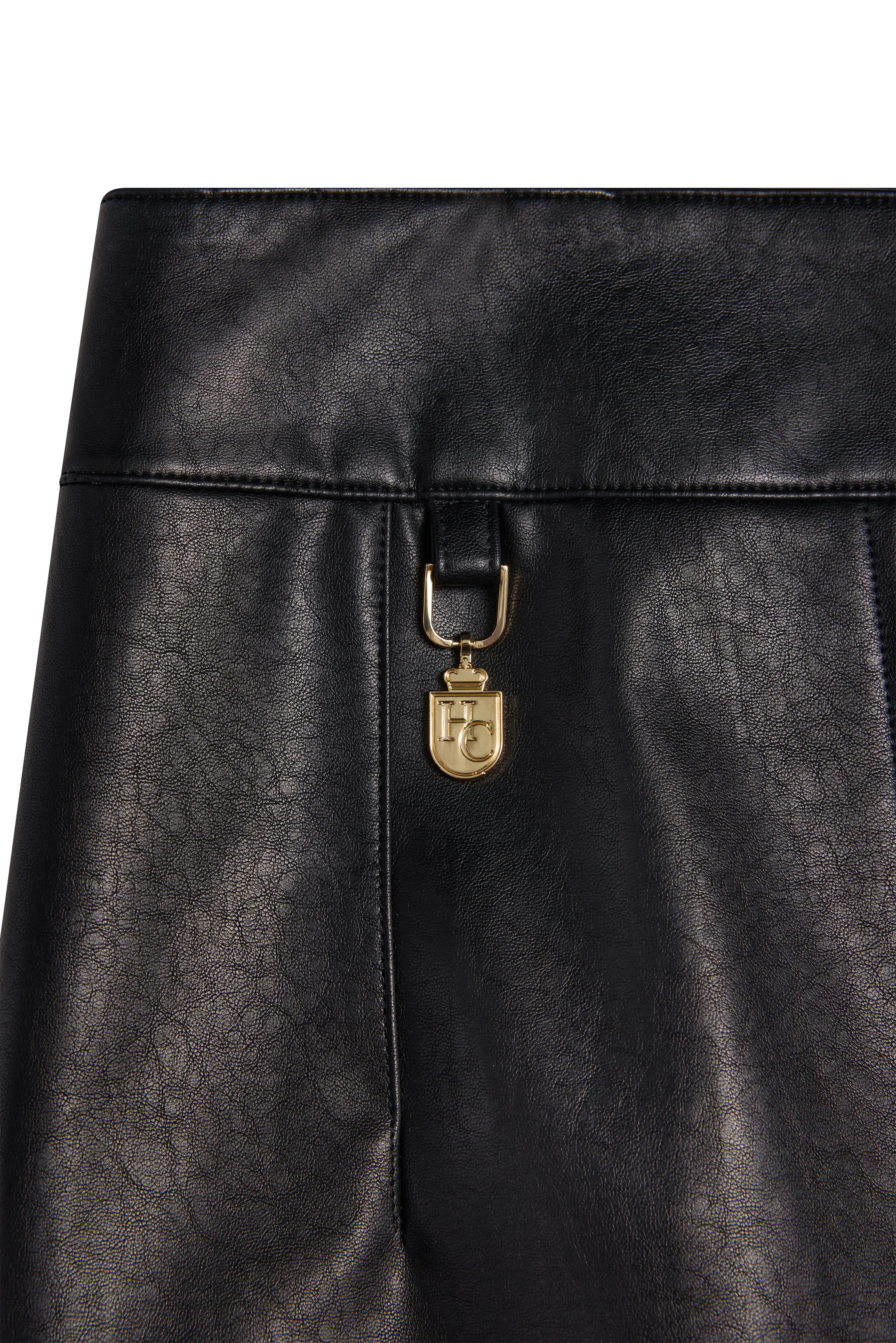 Faux Leather Mayfair Skirt (Black) - Image 7