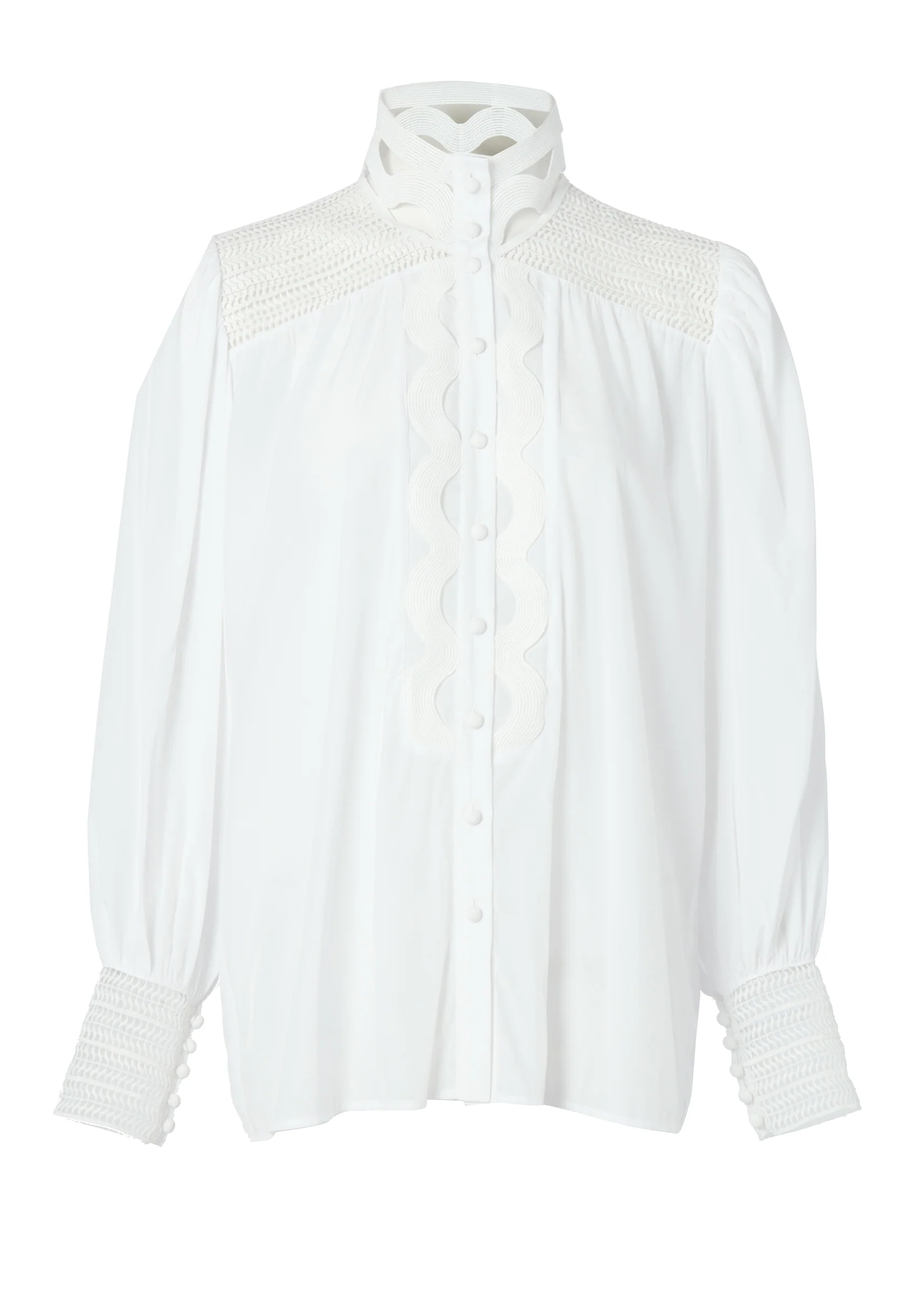 Featherton Lace Shirt (White) - Image 4
