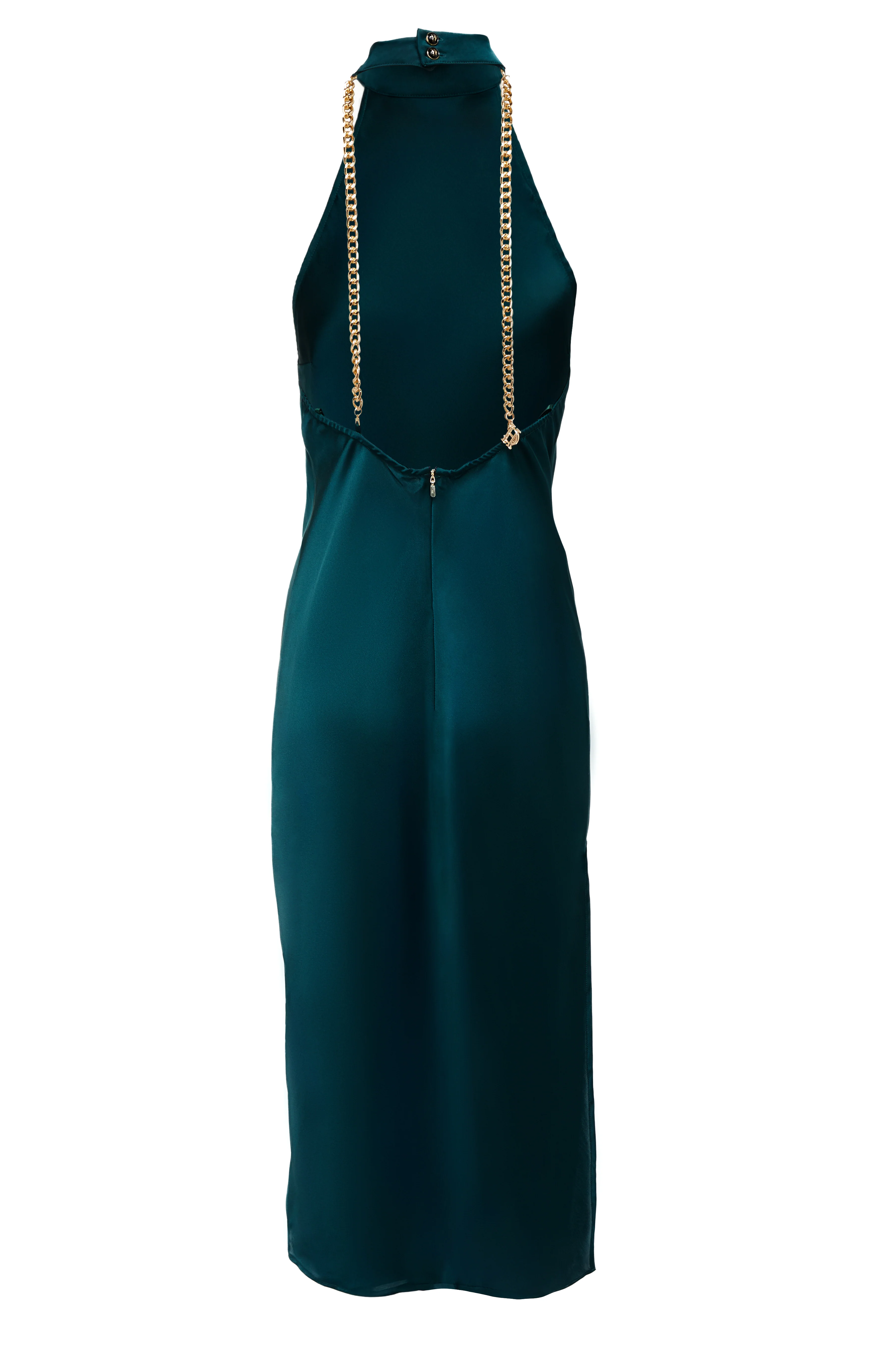 Florence Satin Dress (Emerald) - Image 7