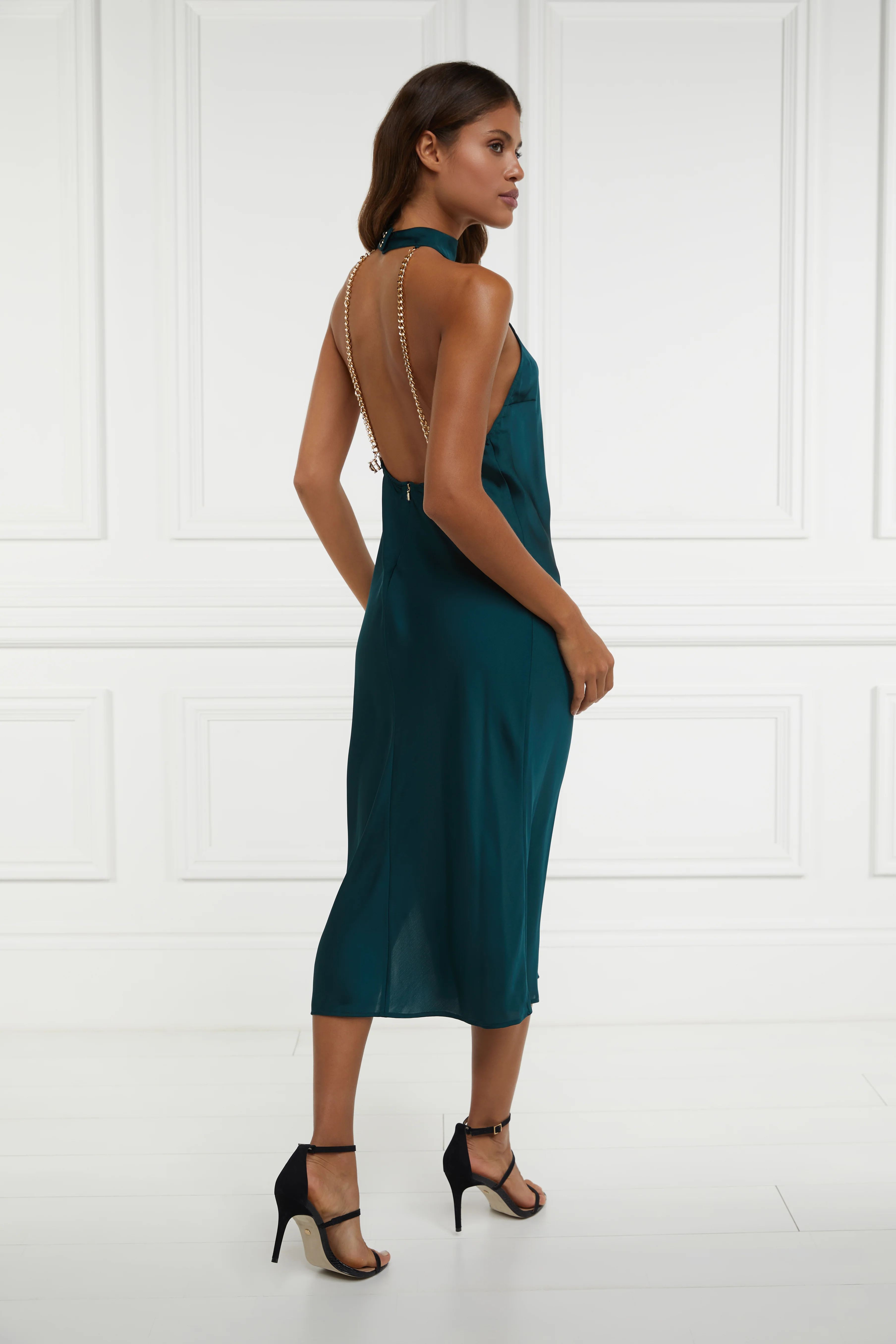 Florence Satin Dress (Emerald) - Image 8