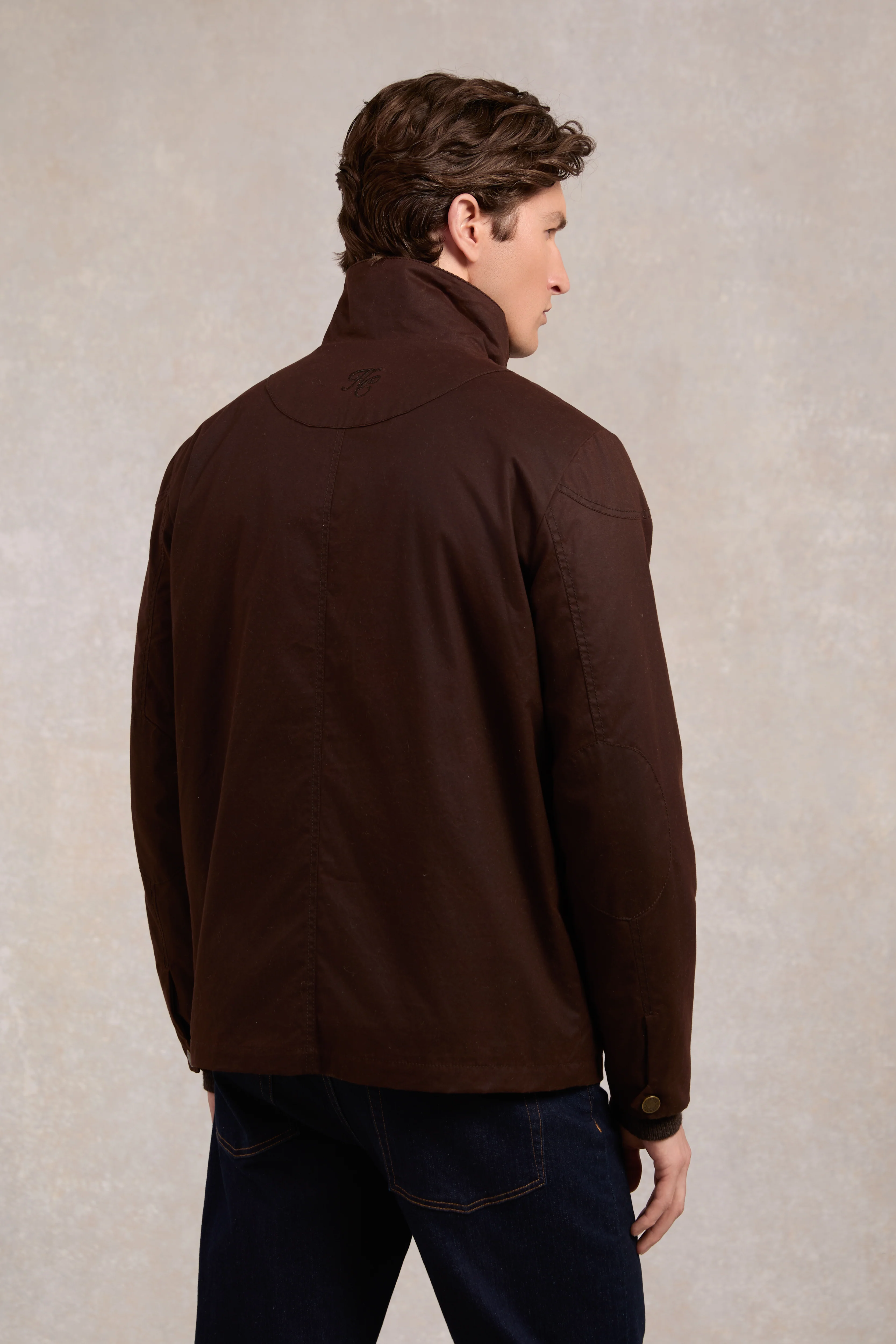 Four Pocket Wax Jacket (Chocolate) - Image 6