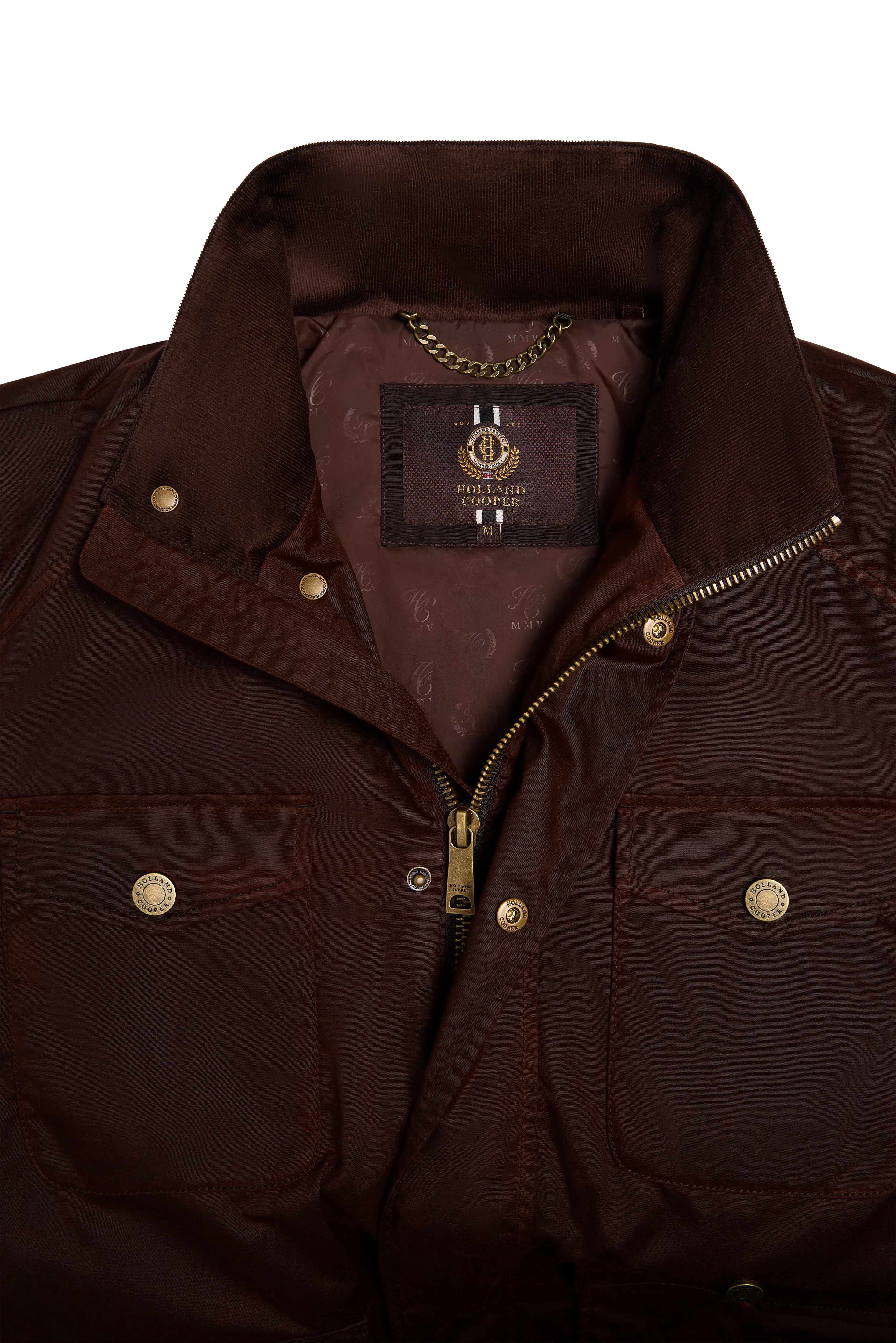 Four Pocket Wax Jacket (Chocolate) - Image 9