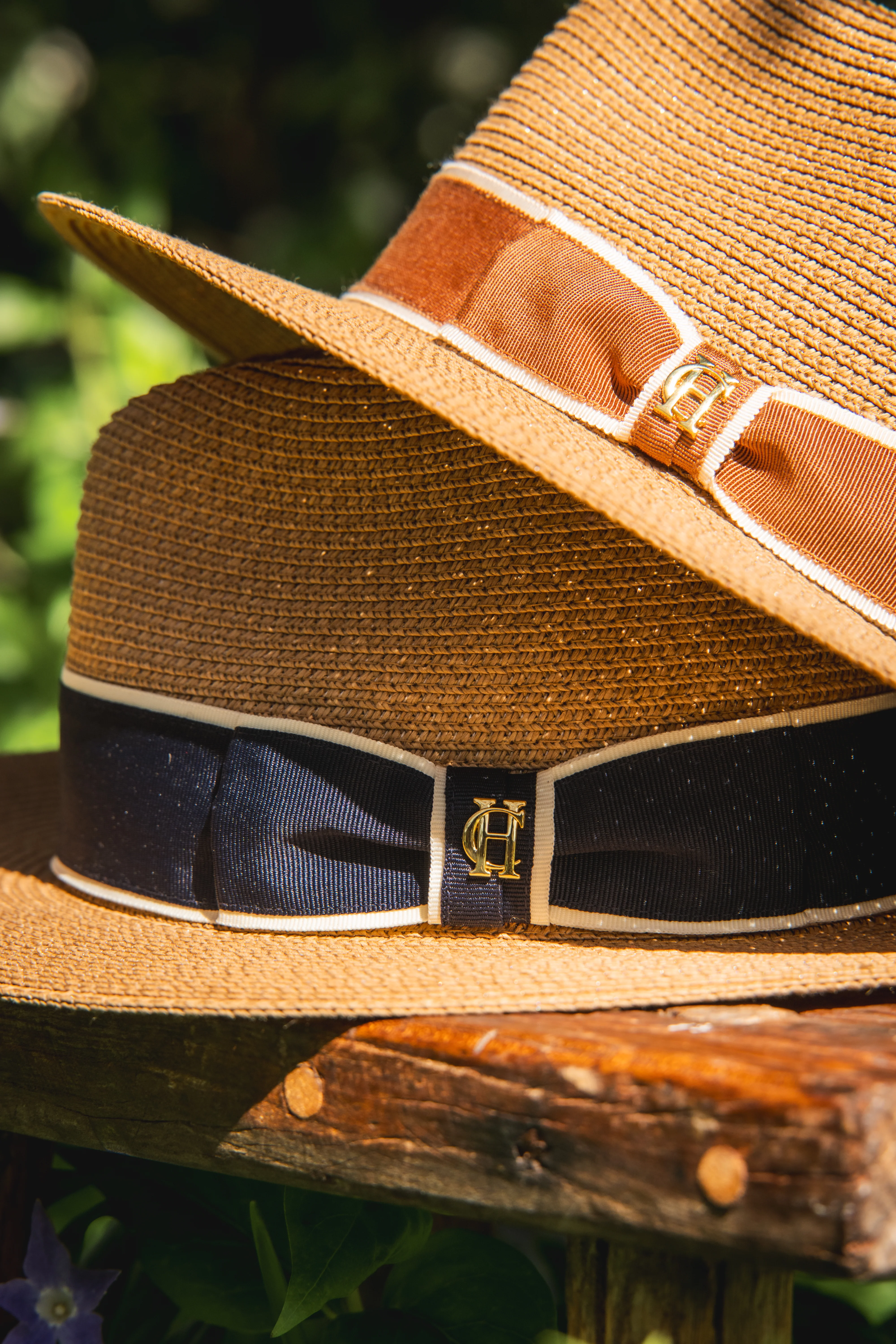 Francesca Hat (Camel Navy Bow) - Image 2