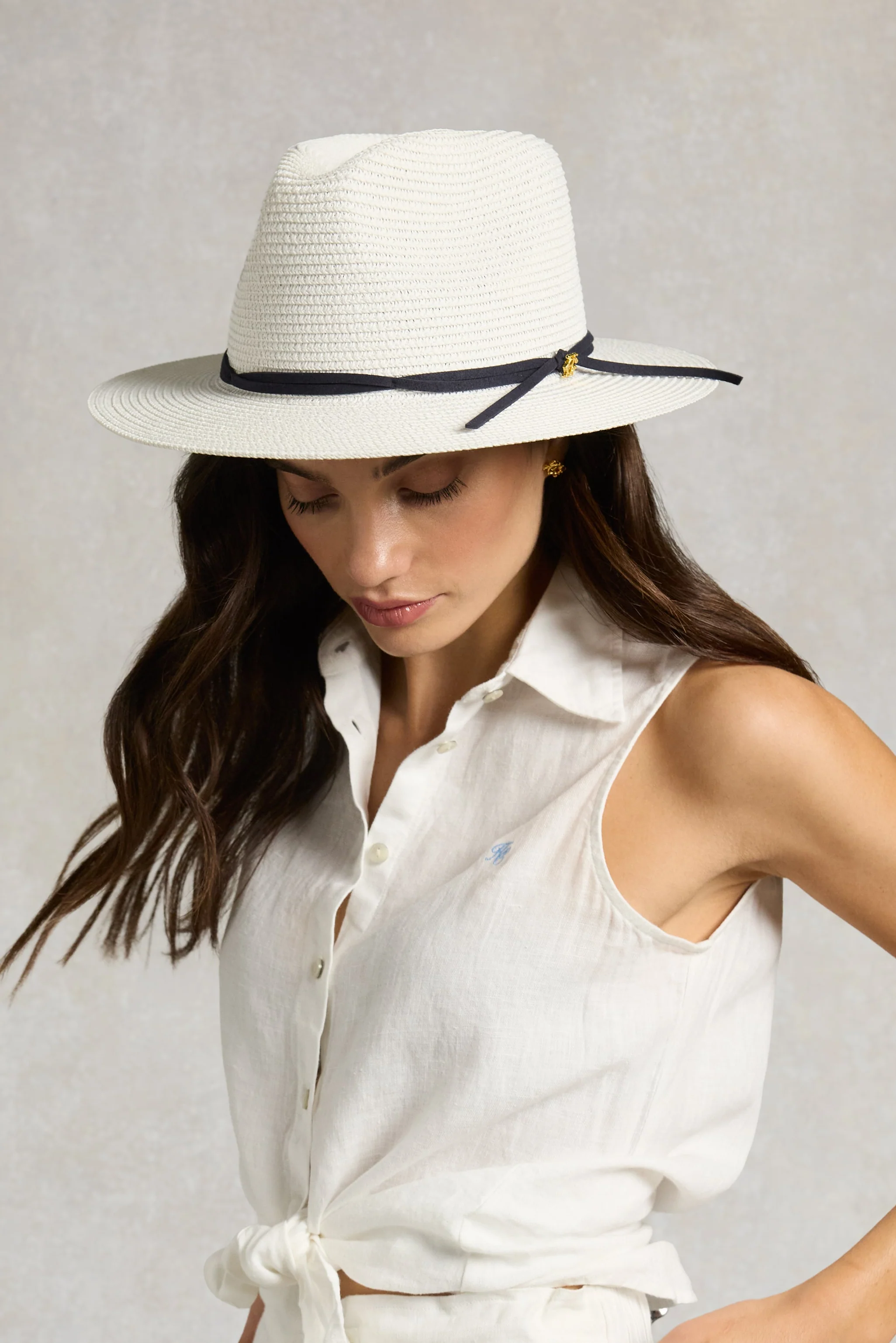 Francesca Hat (White Navy) - Image 3