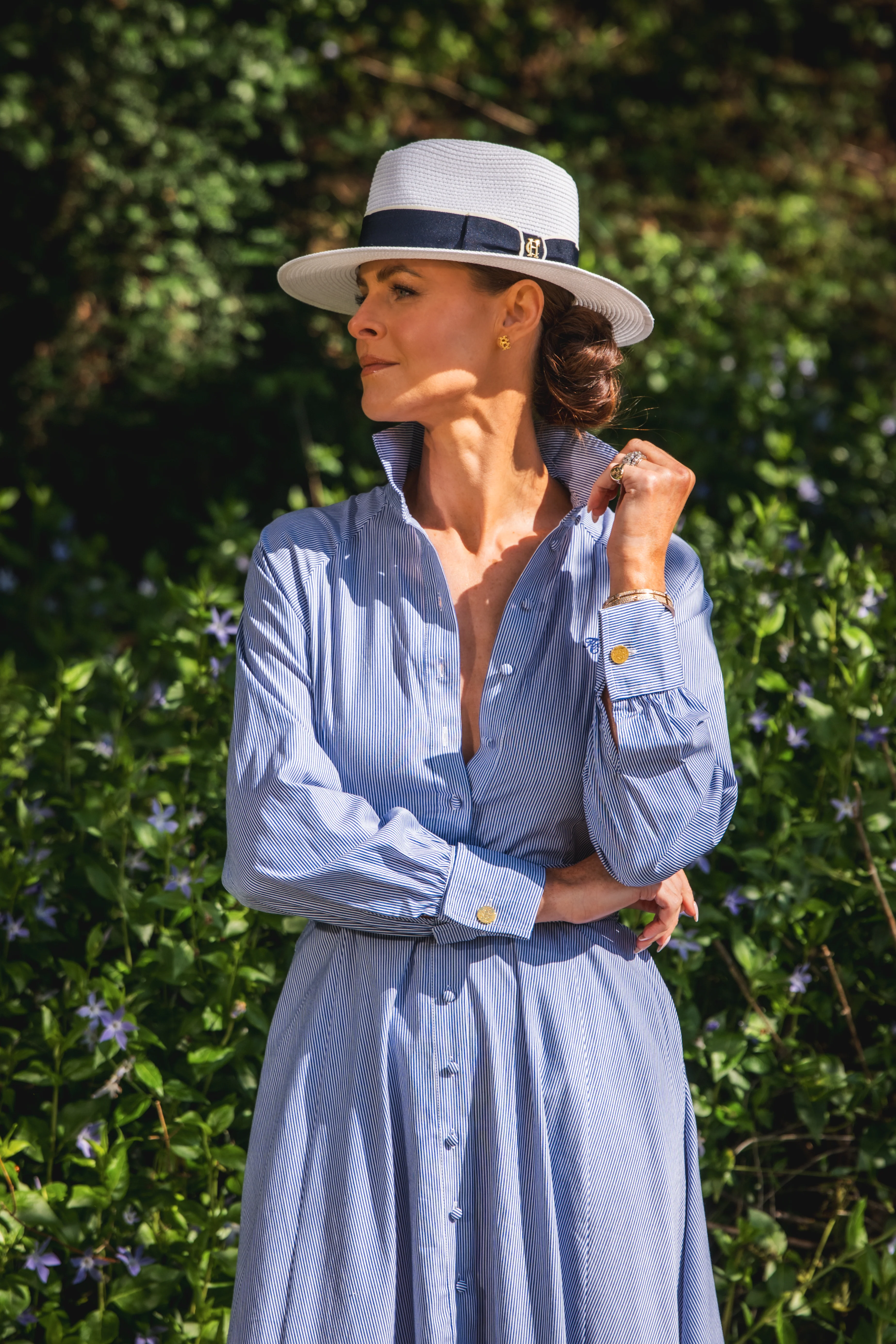 Francesca Hat (White Navy Bow) - Image 3