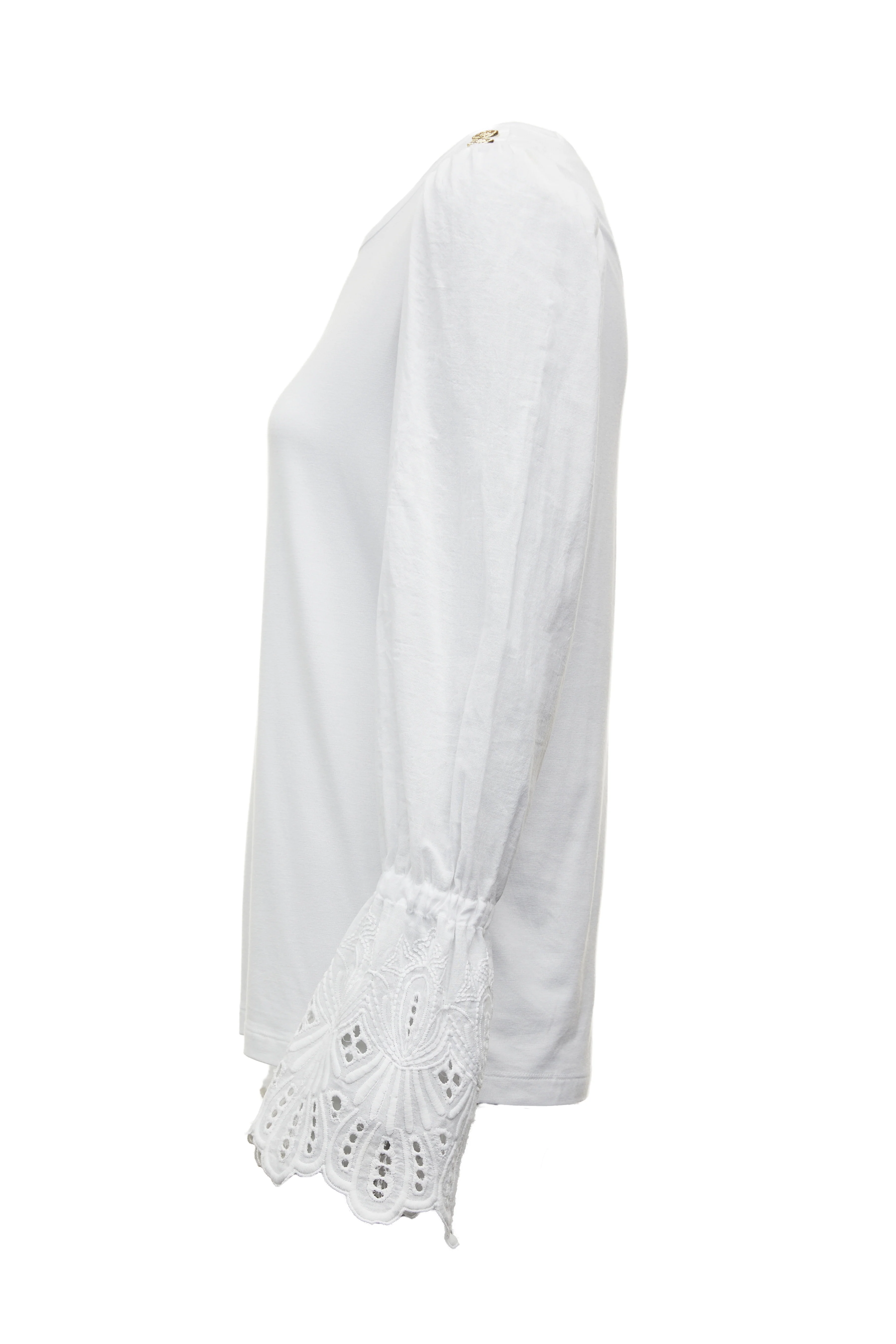 Francesca Jersey Blouse (White) - Image 8